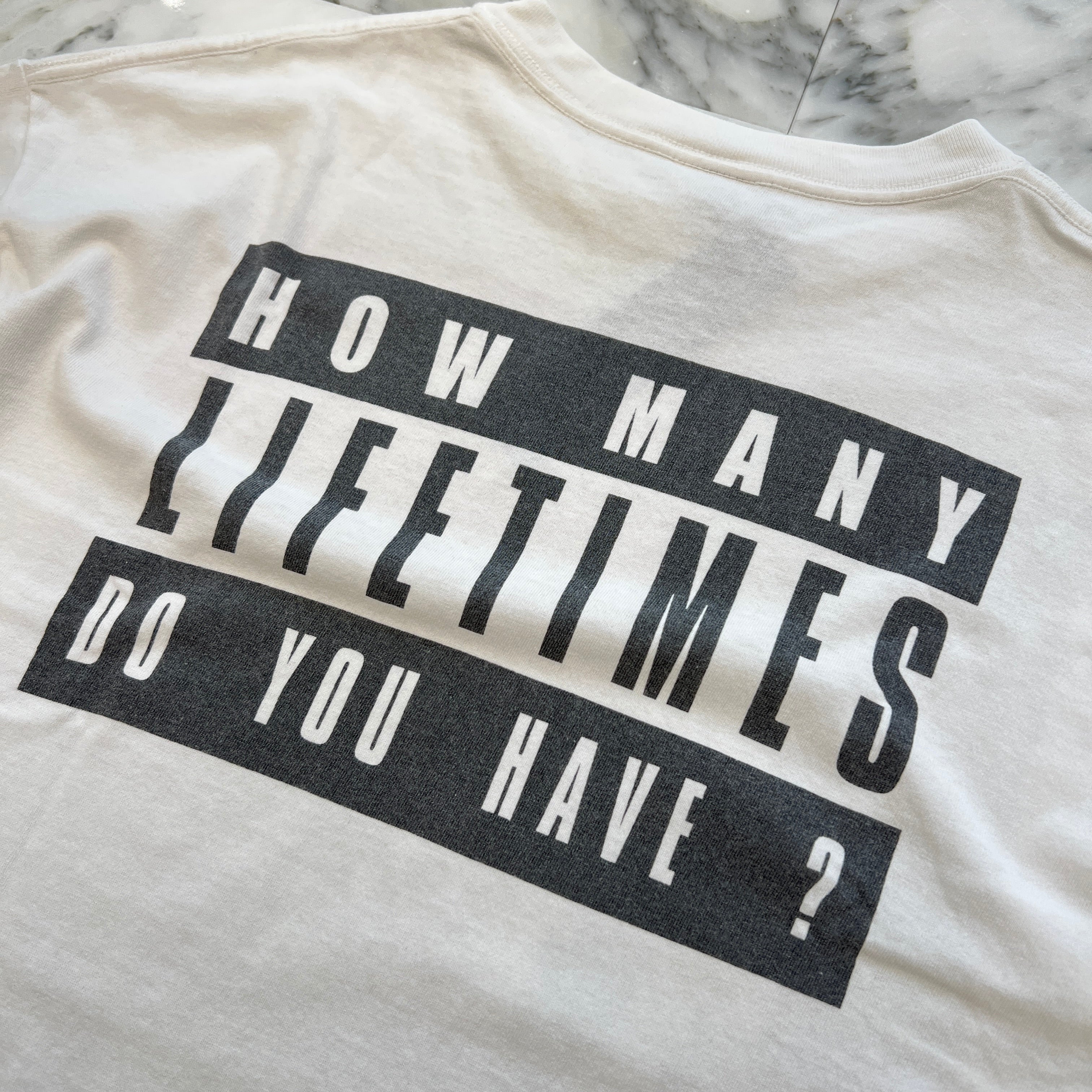 SAINT Mxxxxxx × DENIM TEARS 2024SS "THE LIVES CREW" Graphic Print Tee SM-YS8-0000-C01 Size L セントマイケル×デニムティアーズ "ザ・ライブス・クルー" グラフィックプリント Tシャツ サイズL