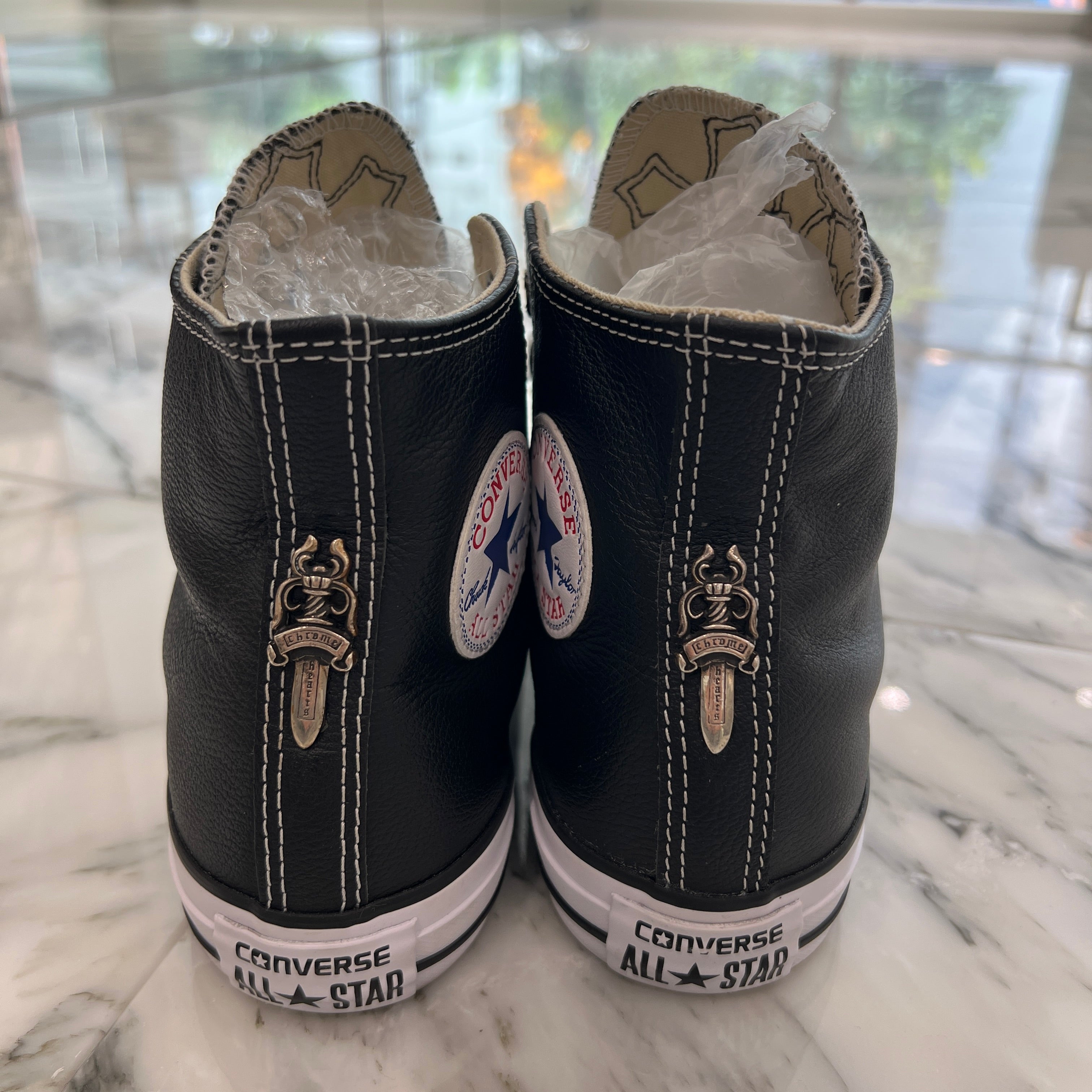 CHROME HEARTS × CONVERSE ALL STAR Cross Leather Patch Canvas Low