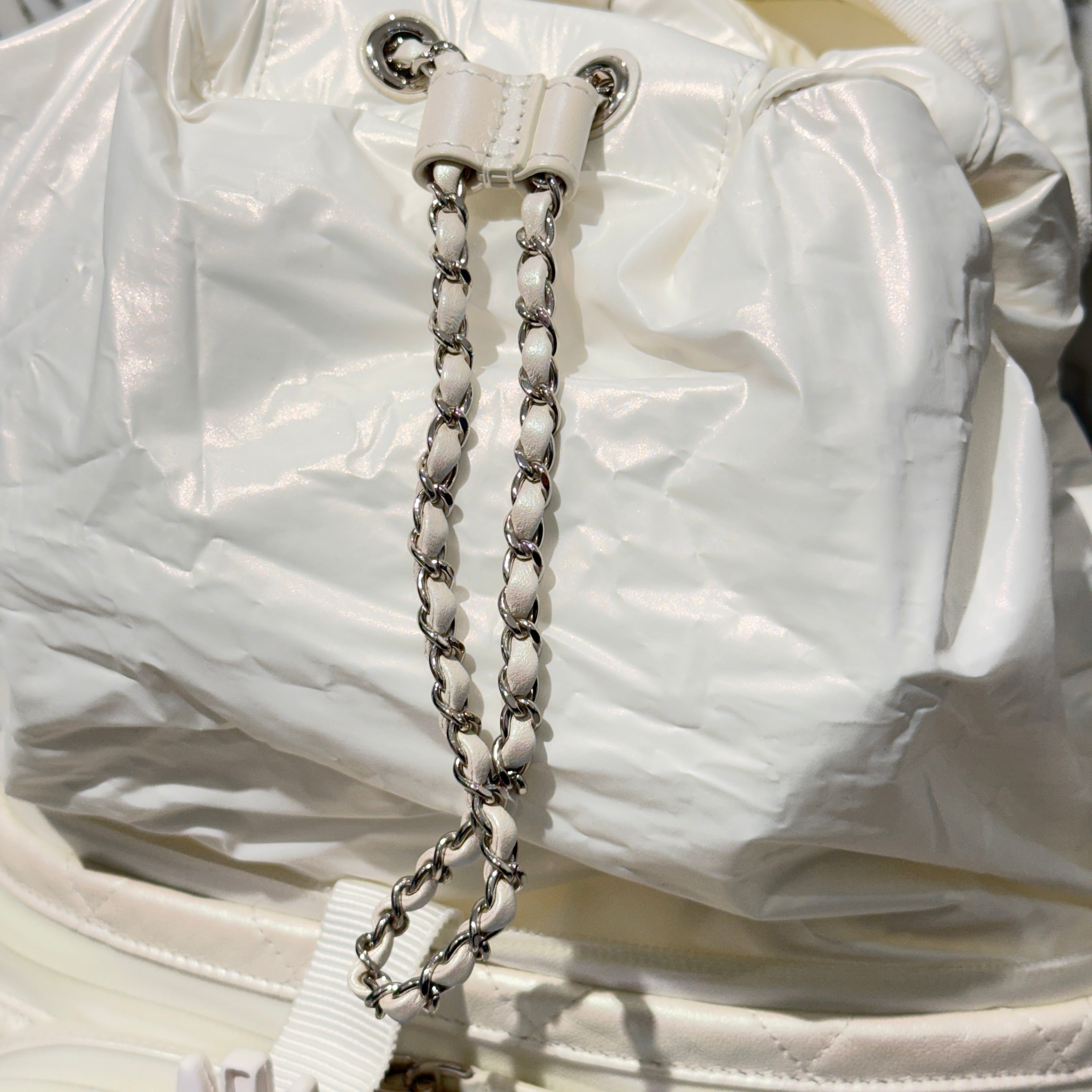 CHANEL Coco Mark Calf Skin Leather 2Way Waist Shoulder Bag