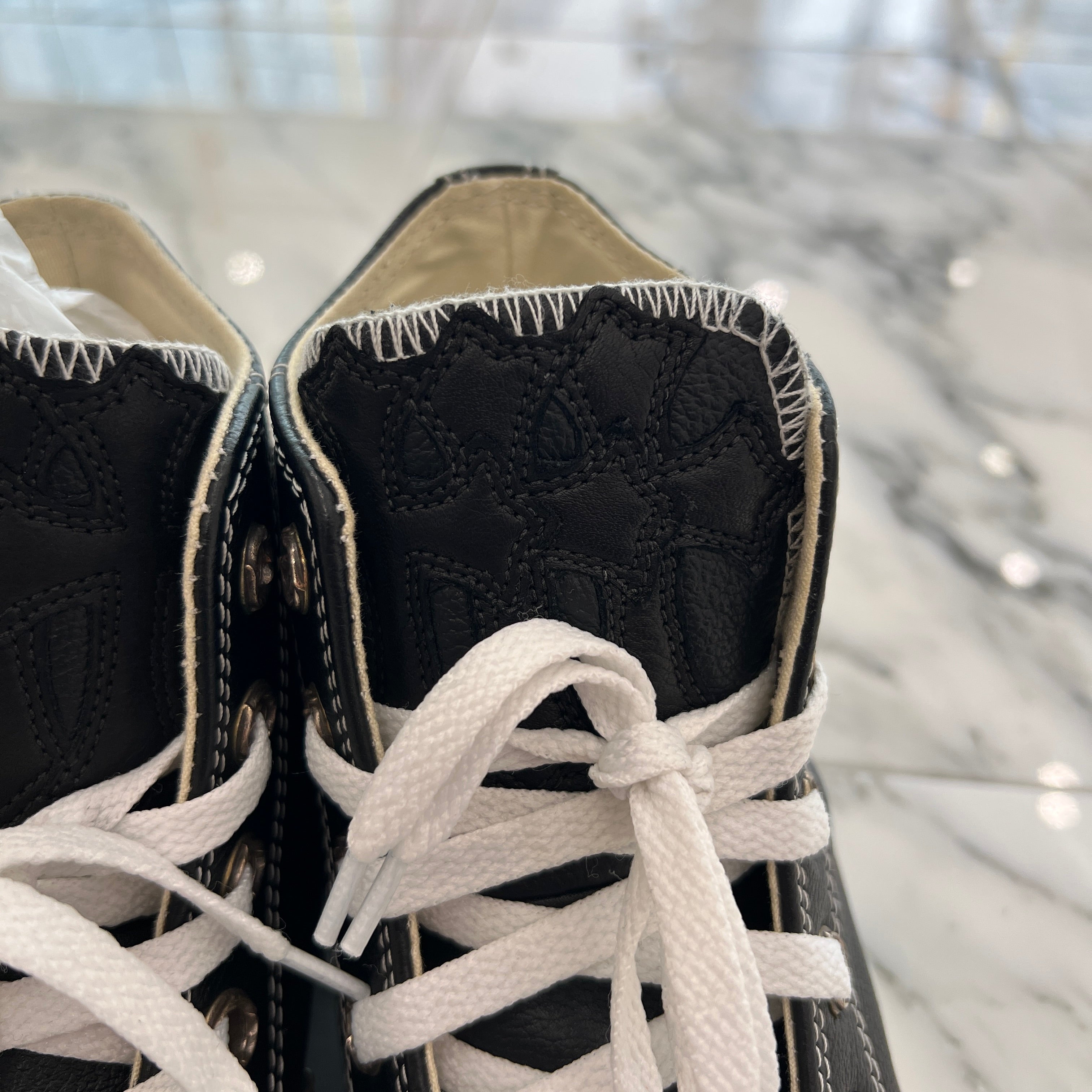 CHROME HEARTS × CONVERSE ALL STAR Cross Leather Patch Canvas Low