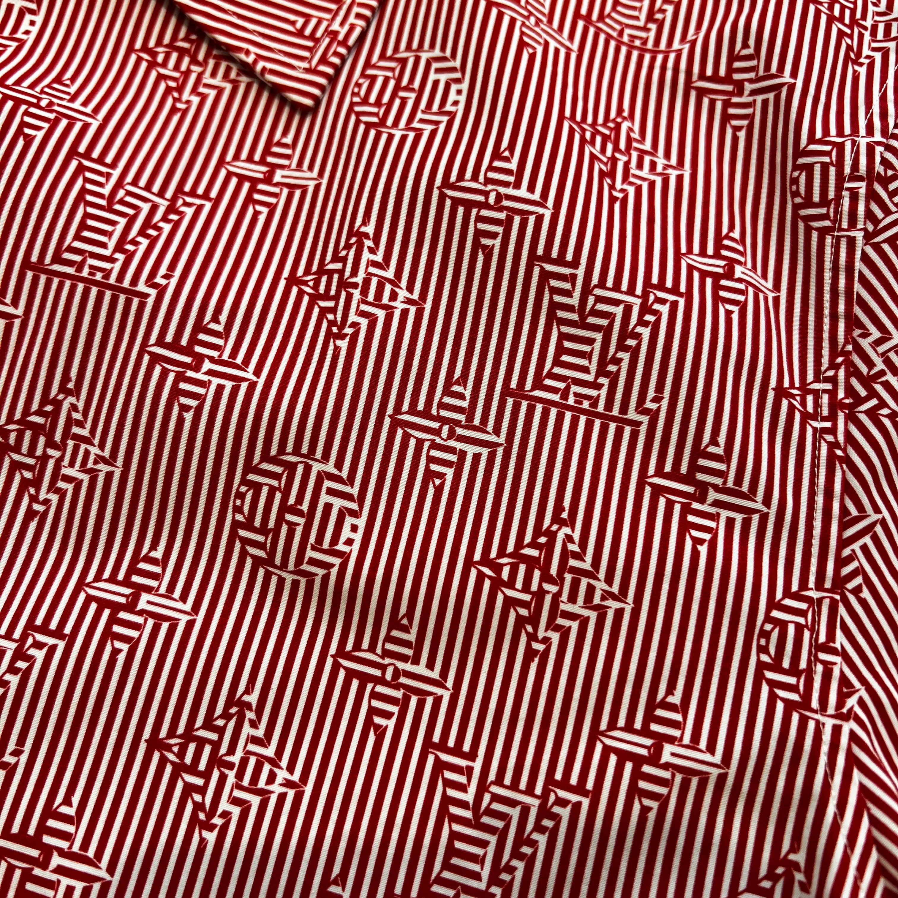 LOUIS VUITTON 2023SS Signature Stripe Monogram Short Sleeve Shirt HOS53W Size S ルイヴィトン シグネチャーストライプ モノグラム 半袖シャツ サイズS