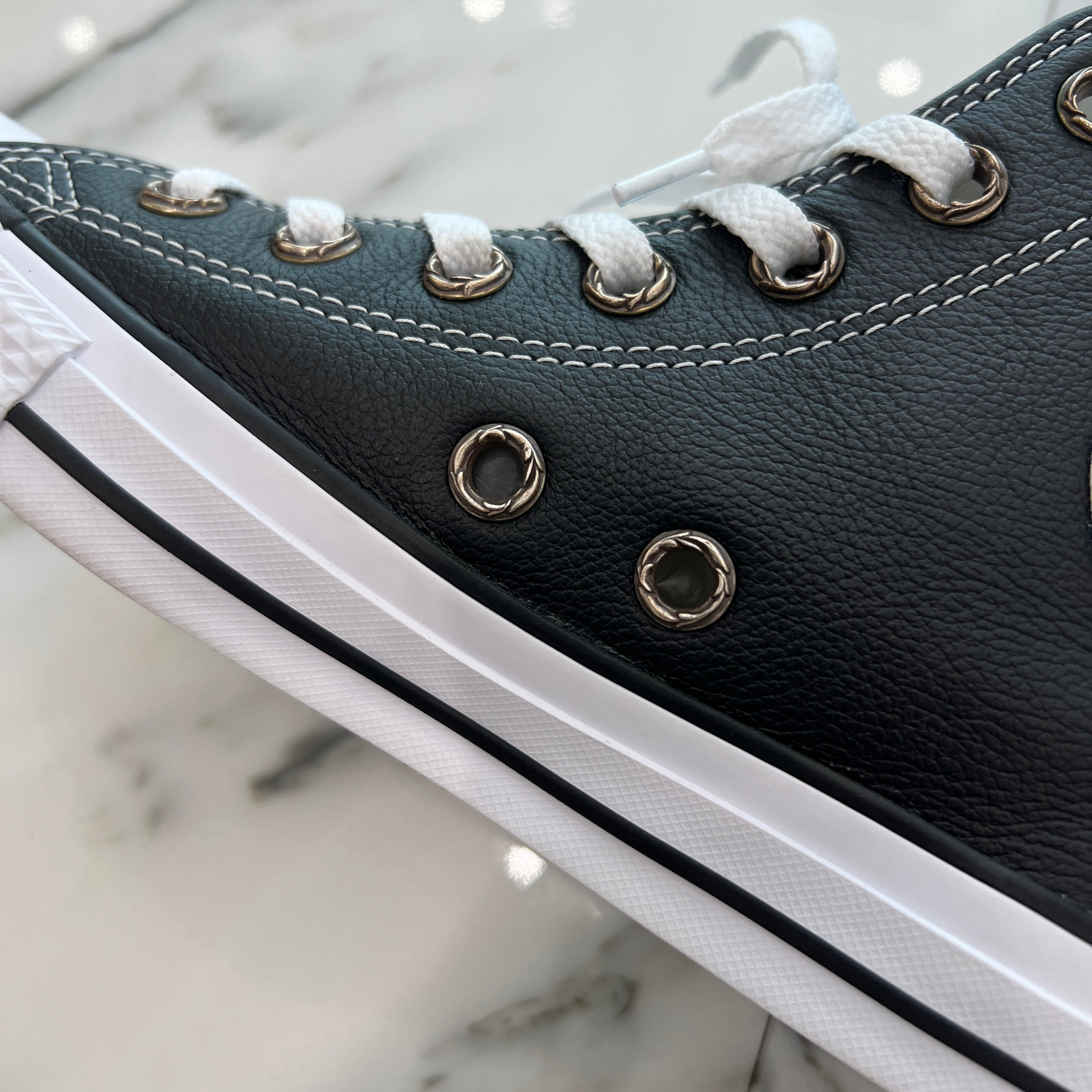 CHROME HEARTS × CONVERSE ALL STAR Cross Leather Patch Canvas Low Top Sneakers Size 6（24.5cm） クロムハーツ × コンバース オールスター クロスレザーパッチ キャンバス ローカットスニーカー サイズ6（24.5cm）