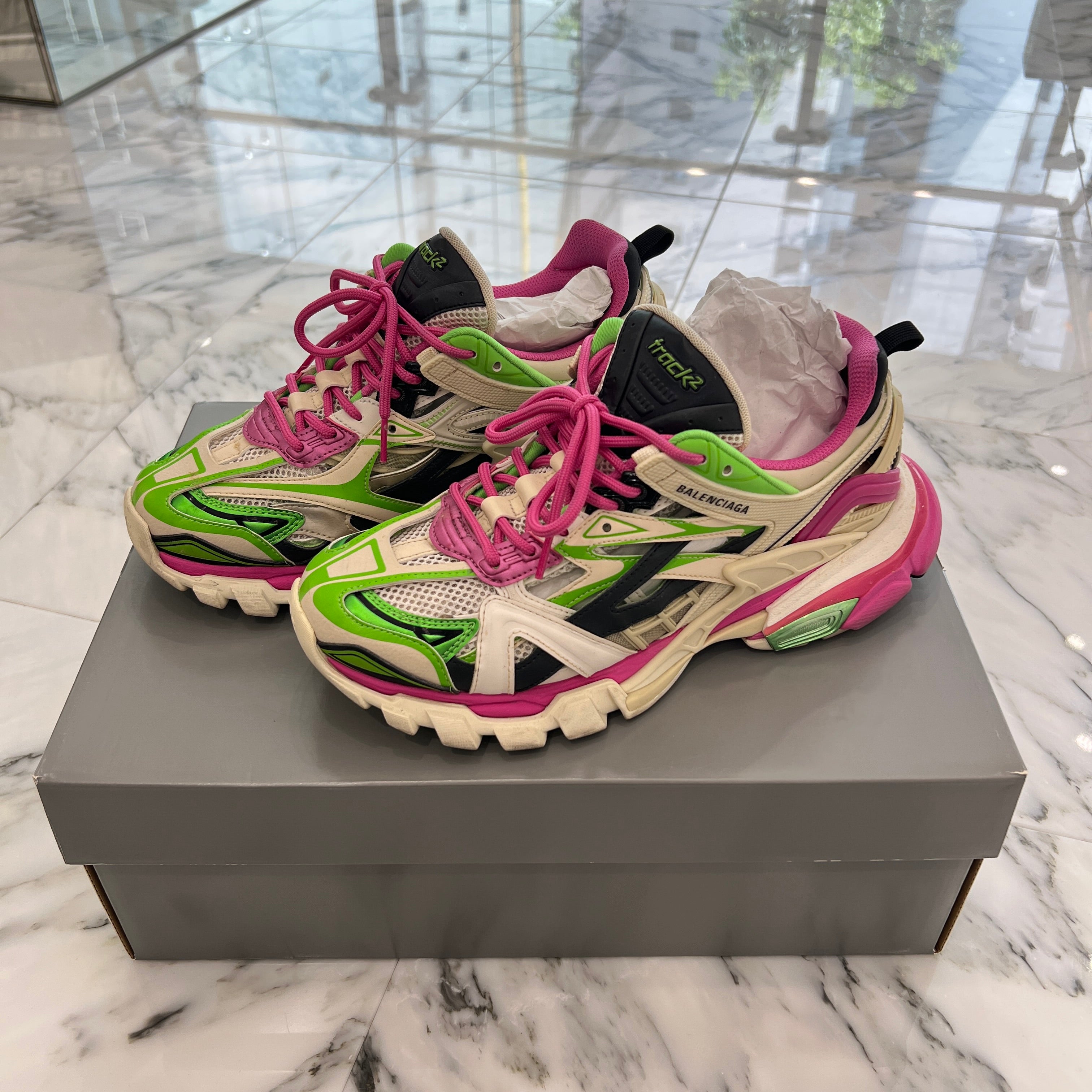 BALENCIAGA 2020SS TRACK2 OPEN SNEAKERS 568614 W2GN3 9199 Size 27cm バレンシアガ トラック2 オープン スニーカー サイズ27cm