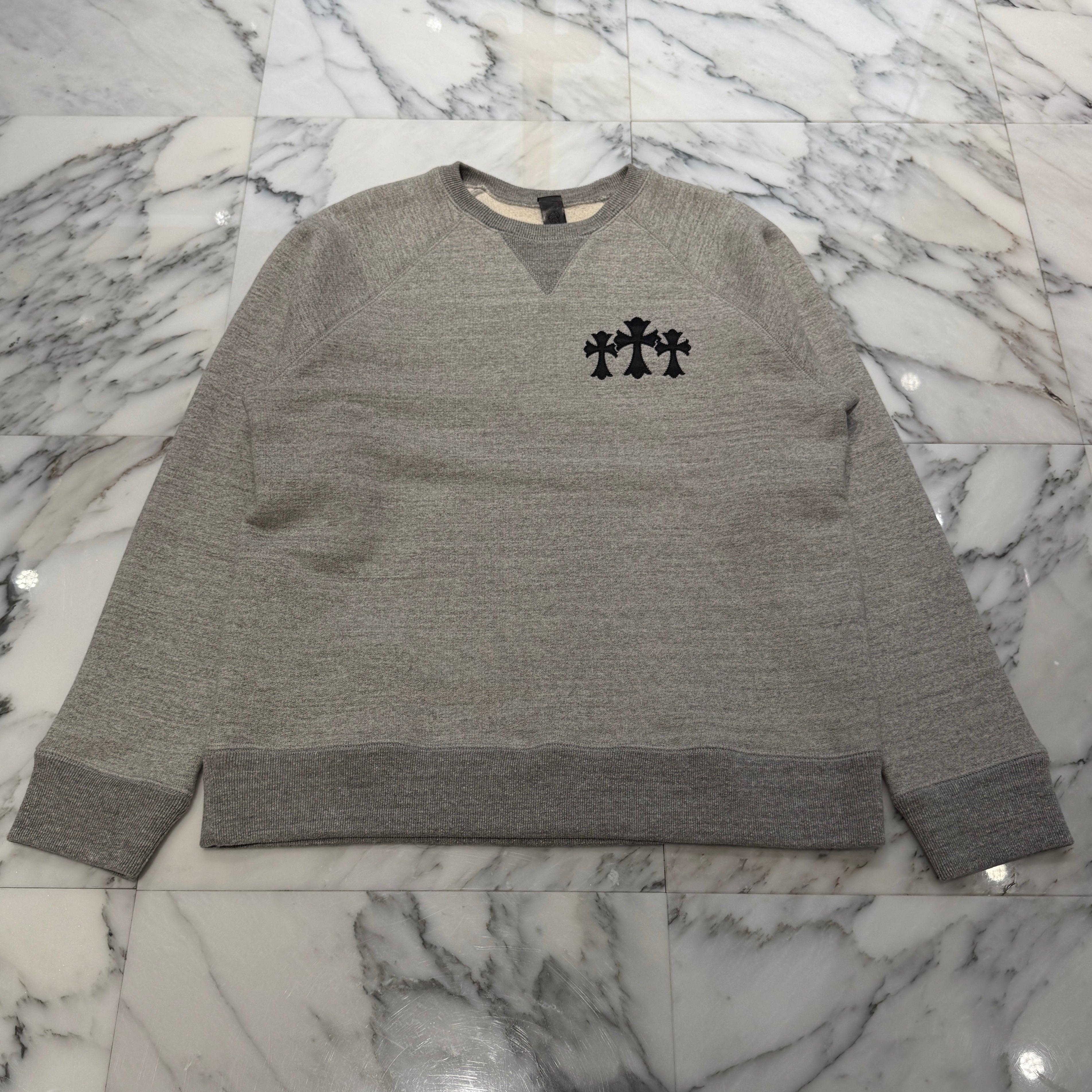 スウェット・トレーナー 2025SS Y NOT Cemetery Cross Applique Embroidery Sweatshirt CHROME HEARTS 2025SS Y NOT Cemetery Cross Applique