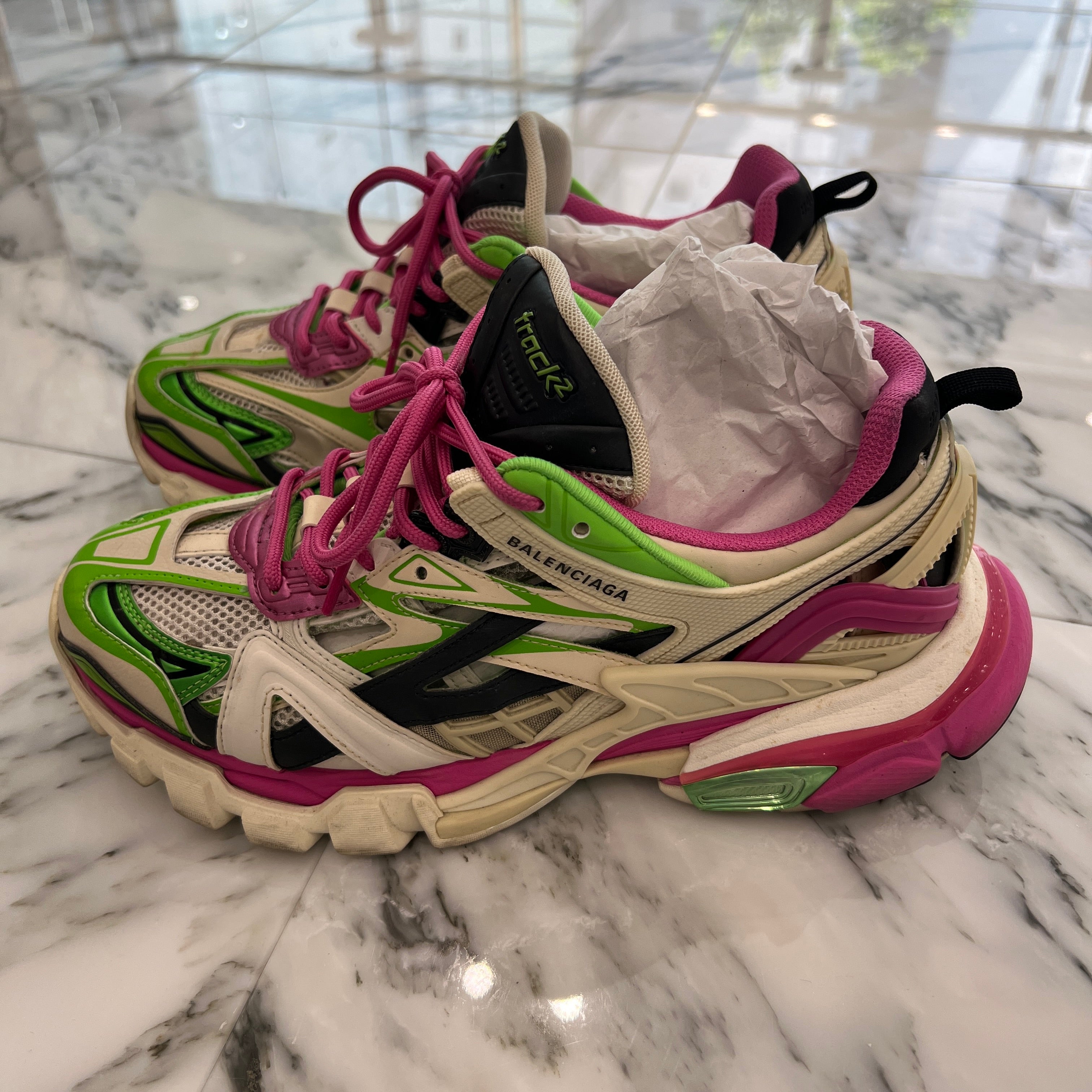 BALENCIAGA 2020SS TRACK2 OPEN SNEAKERS 568614 W2GN3 9199 Size 27cm バレンシアガ トラック2 オープン スニーカー サイズ27cm