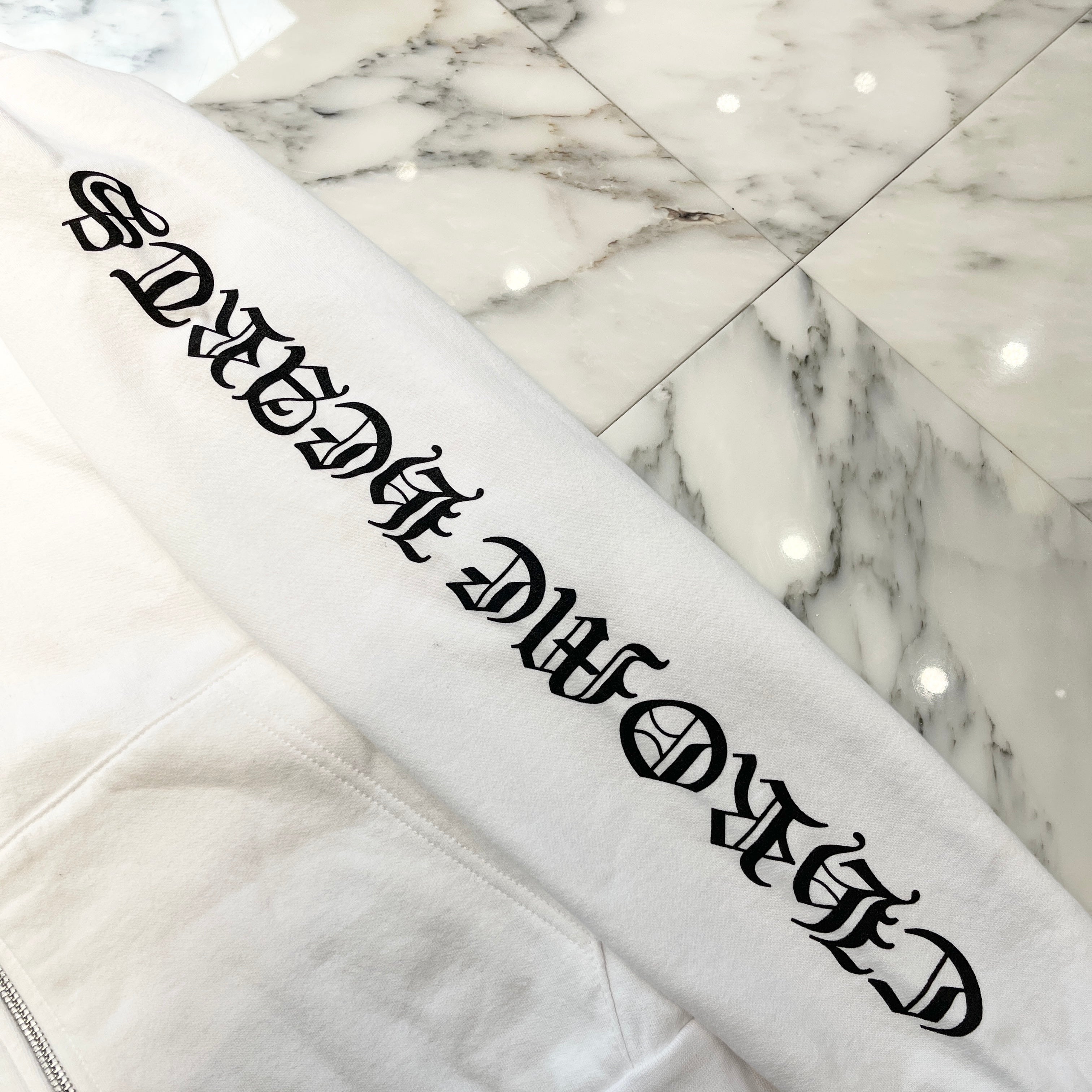 CHROME HEARTS Back Scroll Label Logo Zip Up Hoodie Size L クロムハーツ バックスクロールラベルロゴジップアップフーディ サイズL