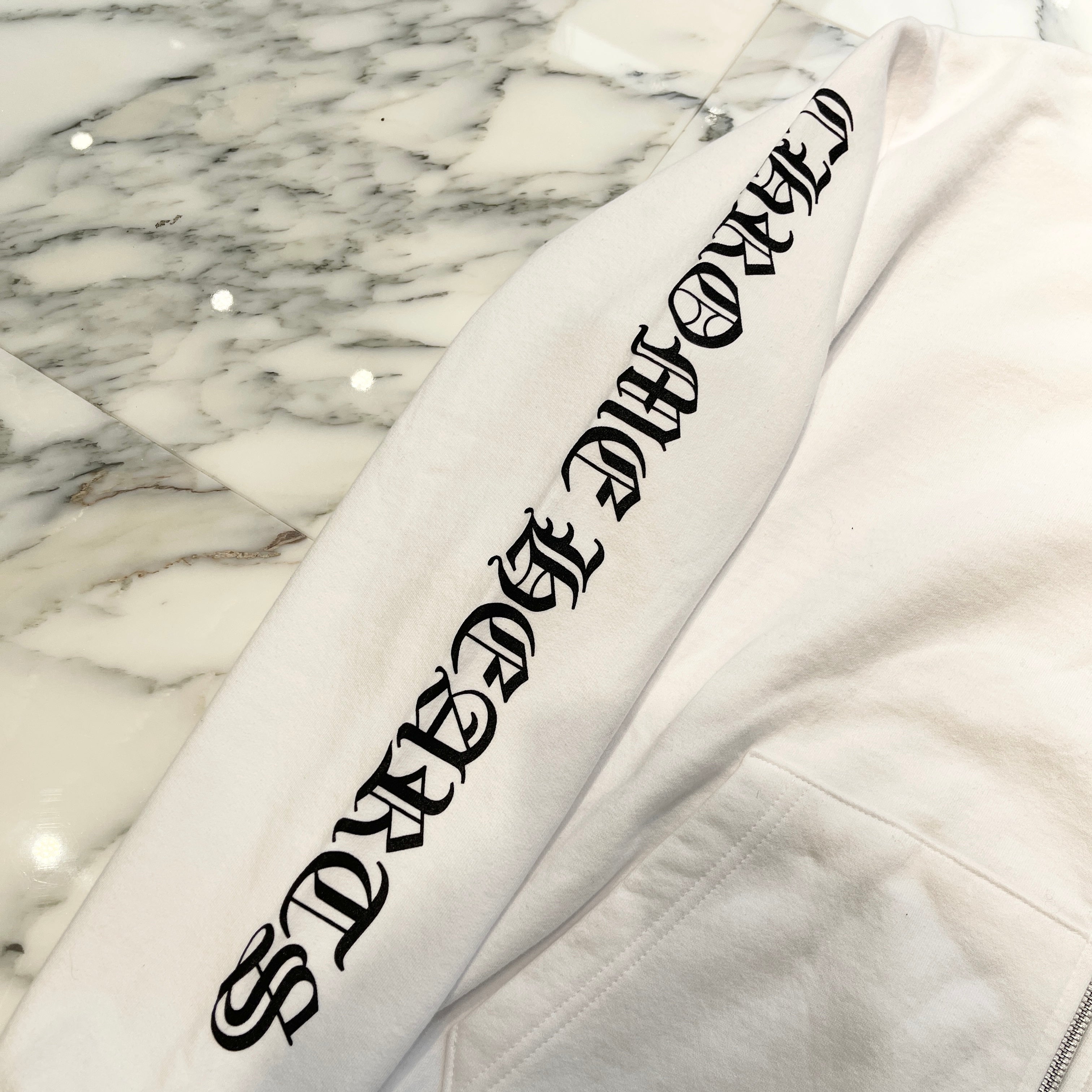 CHROME HEARTS Back Scroll Label Logo Zip Up Hoodie Size L クロムハーツ バックスクロールラベルロゴジップアップフーディ サイズL