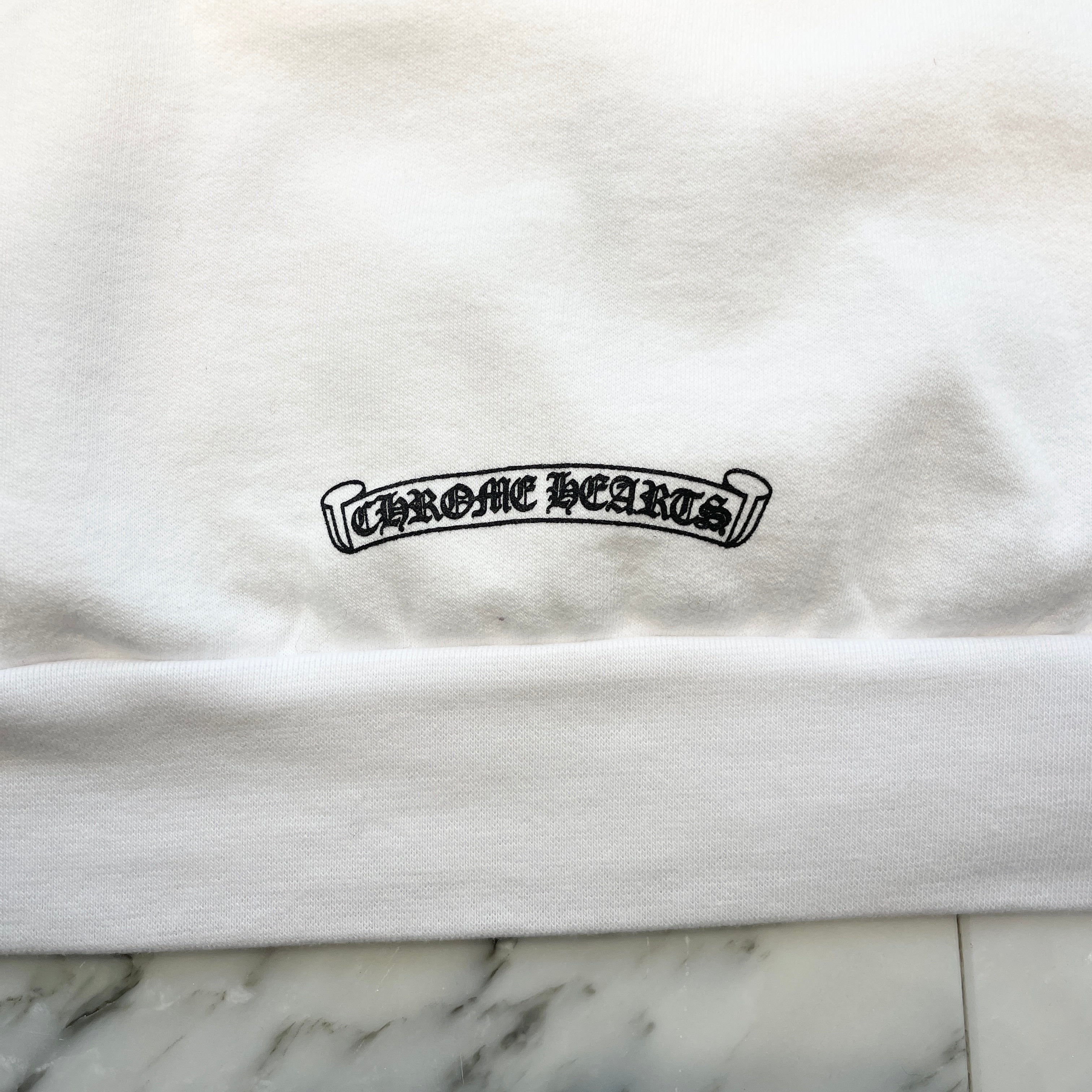 CHROME HEARTS Back Scroll Label Logo Zip Up Hoodie Size L クロムハーツ バックスクロールラベルロゴジップアップフーディ サイズL