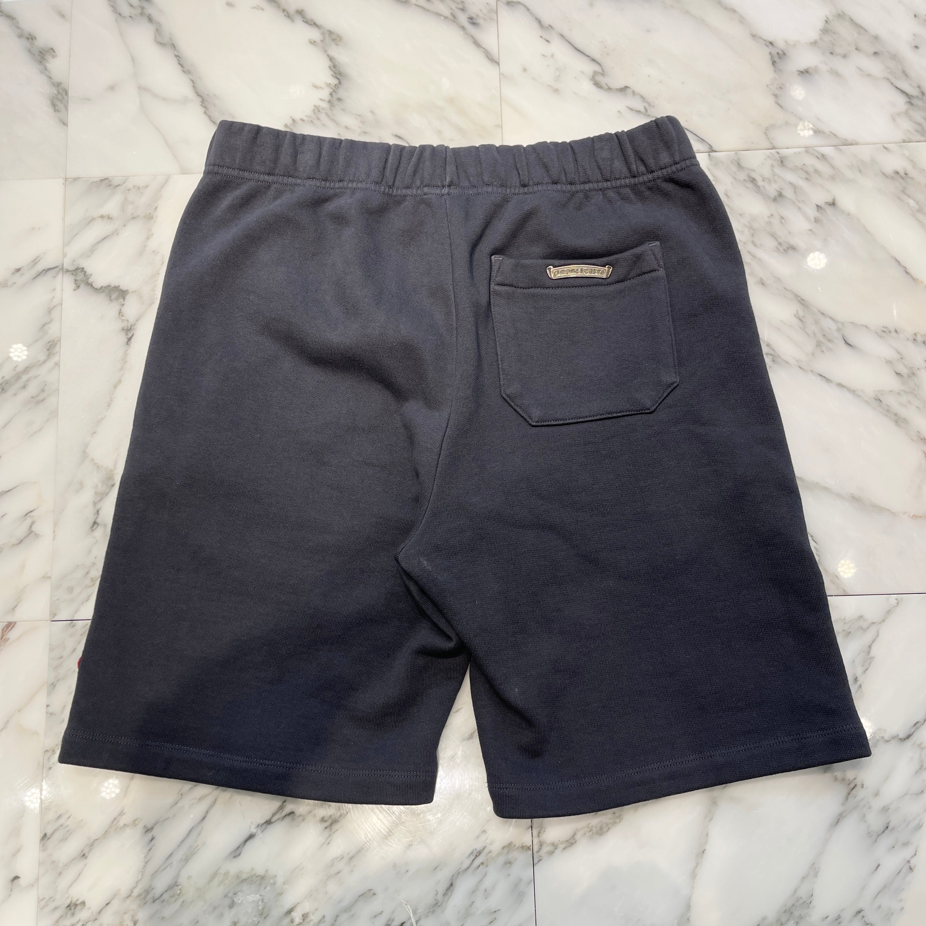 CHROME HEARTS GRP Y NOT 3 Cemetery Cross Patch Sweat Shorts Size L クロムハーツ GRP ワイノット 3 セメタリー クロスパッチ スウェットショーツ サイズL