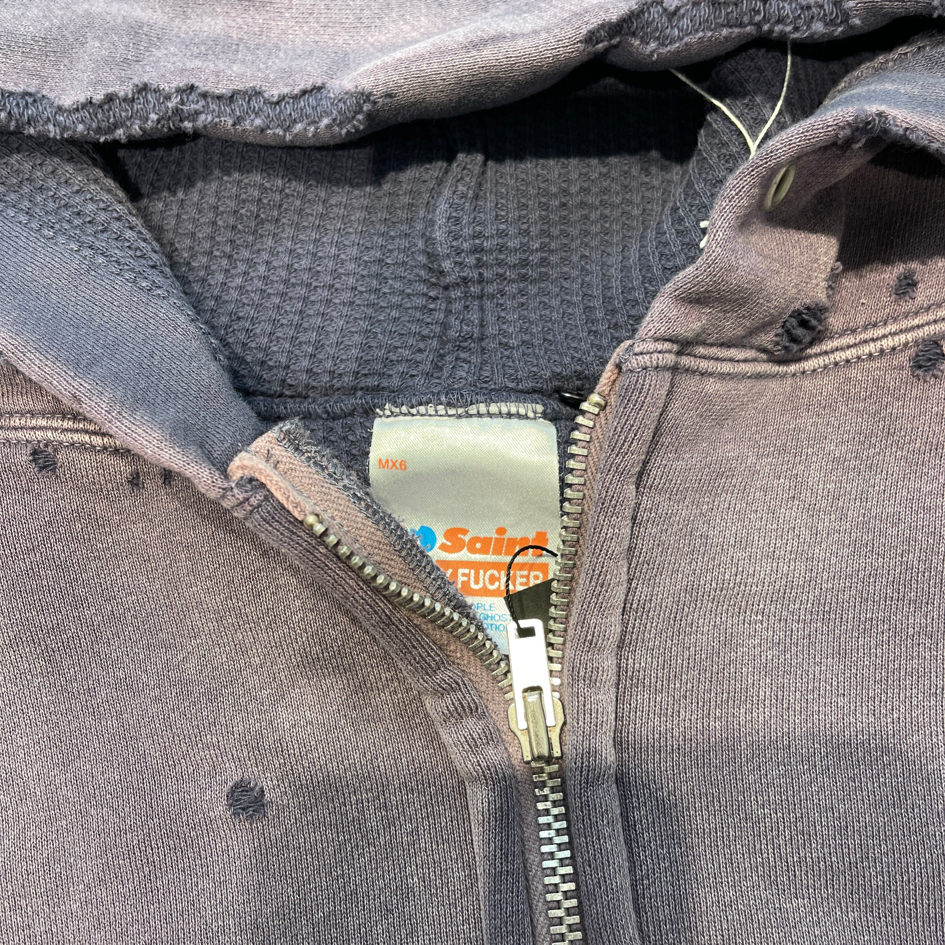 SAINT Mxxxxxx 2024AW DBL FC Zip Up Hoodie SM-HR3-0000-054 Size M セントマイケル ダブルフェイス ジップアップフーディー サイズM