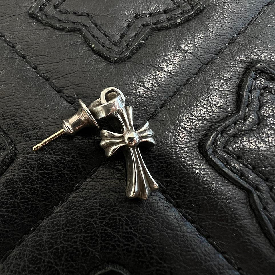 CHROME HEARTS Baby Fat Cross Earring クロムハーツ ベイビーファット