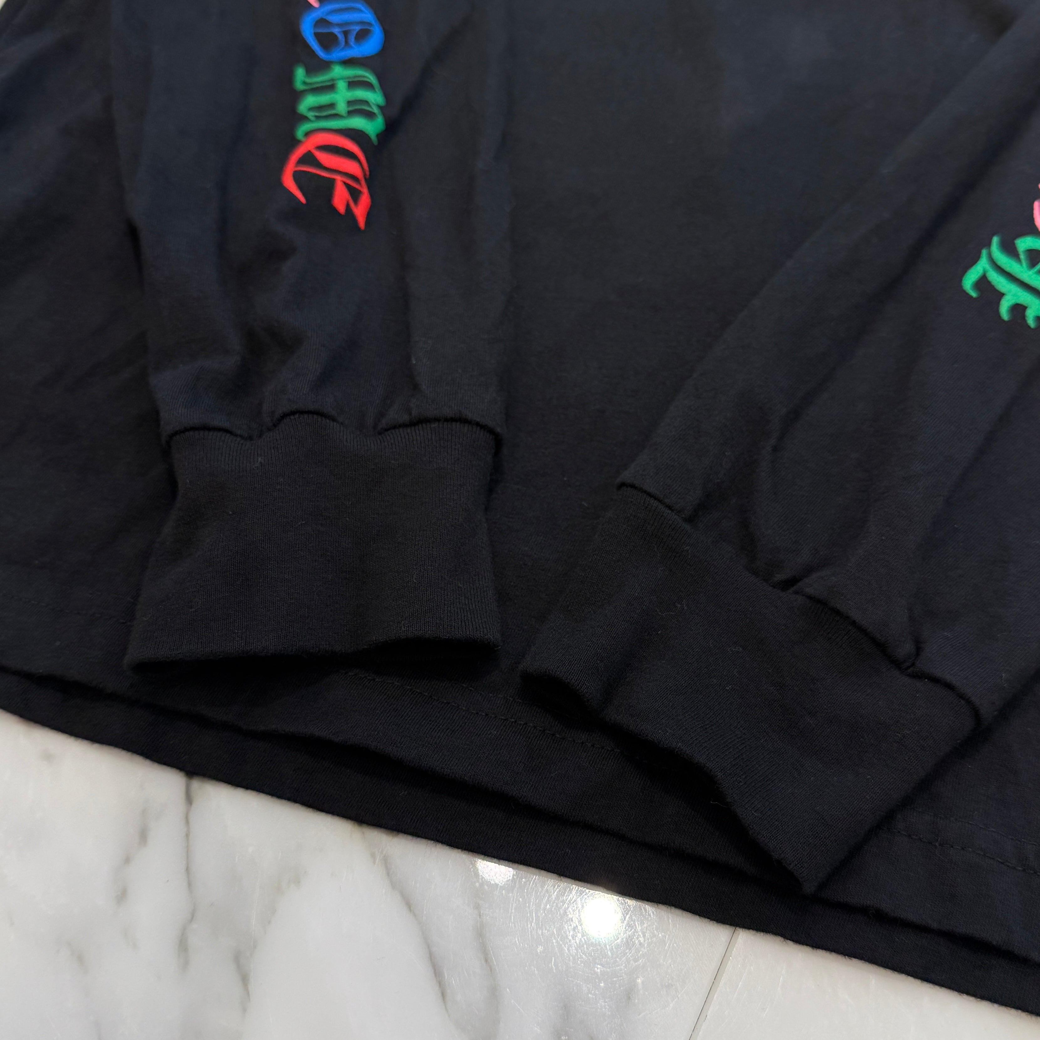 CHROME HEARTS MLTCOL CEM CRS Long Sleeve Tee Size L クロムハーツ マルチカラー セメタリークロス ロングスリーブTシャツ サイズL