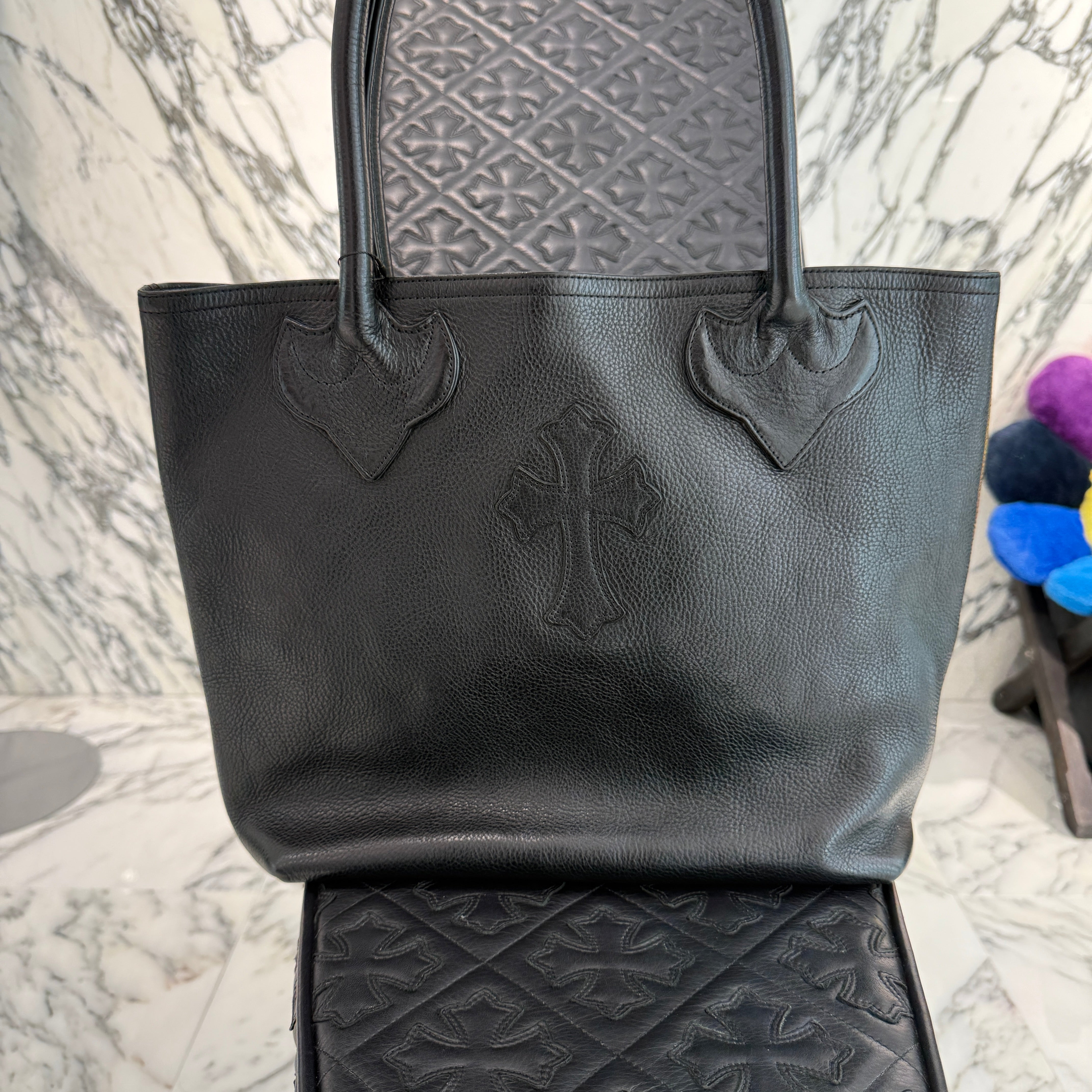 CHROME HEARTS 1 Cross Leather Patch FS Tote Bag クロムハーツ 1クロス レザーパッチ FS トートバッグ