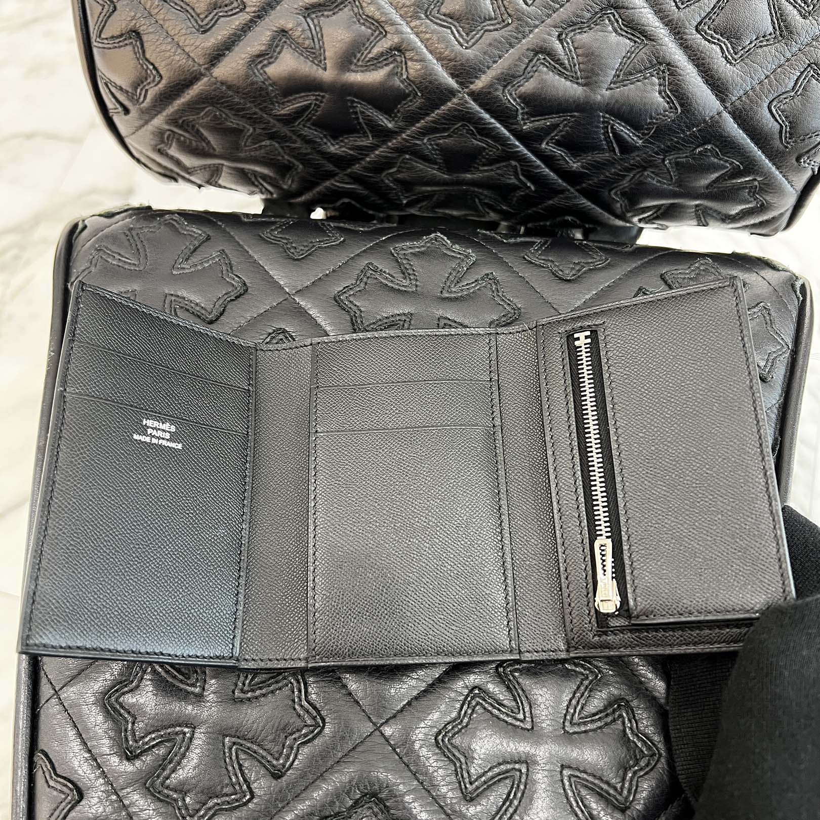 HERMES Bearn Combine Wallet "MONOCHROME" W刻印 エルメス ベアン コンビネ ウォレット "モノクローム" W刻印