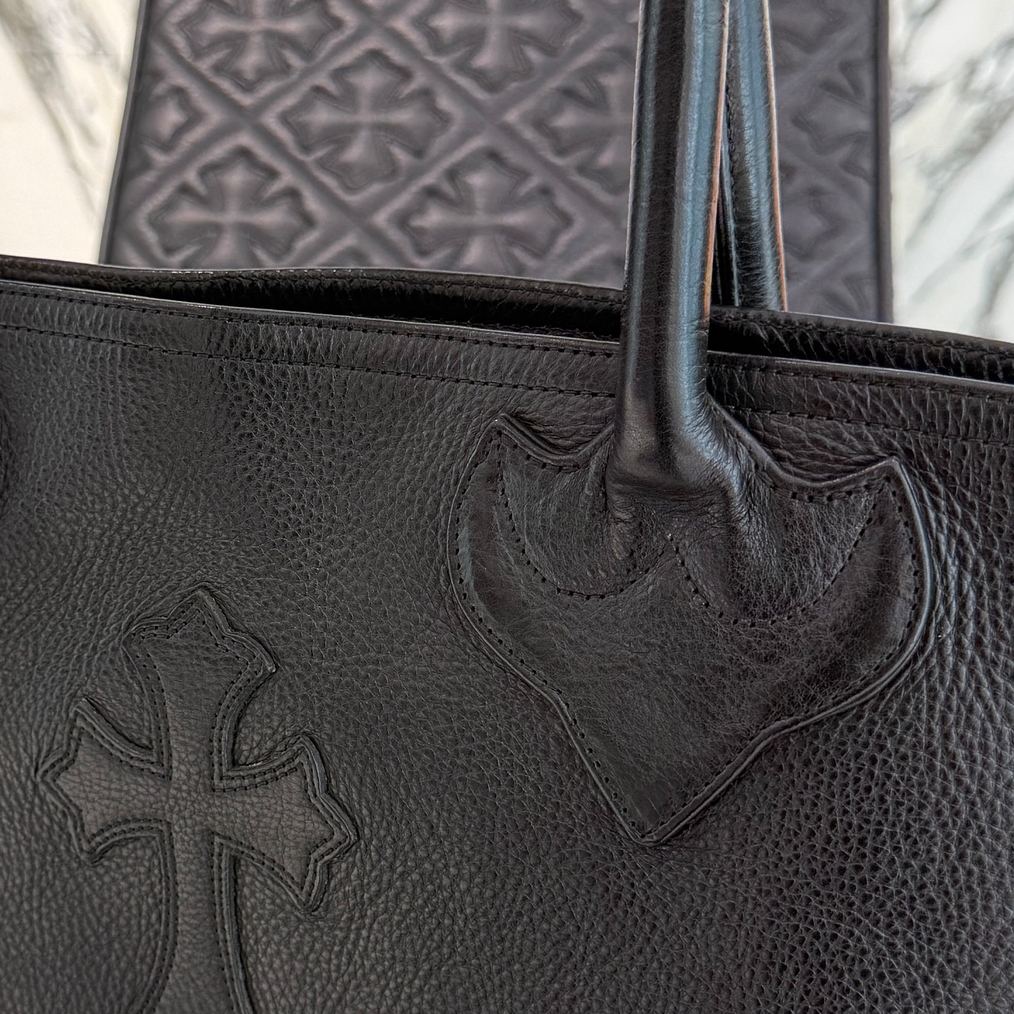 CHROME HEARTS 1 Cross Leather Patch FS Tote Bag クロムハーツ 1クロス レザーパッチ FS トートバッグ
