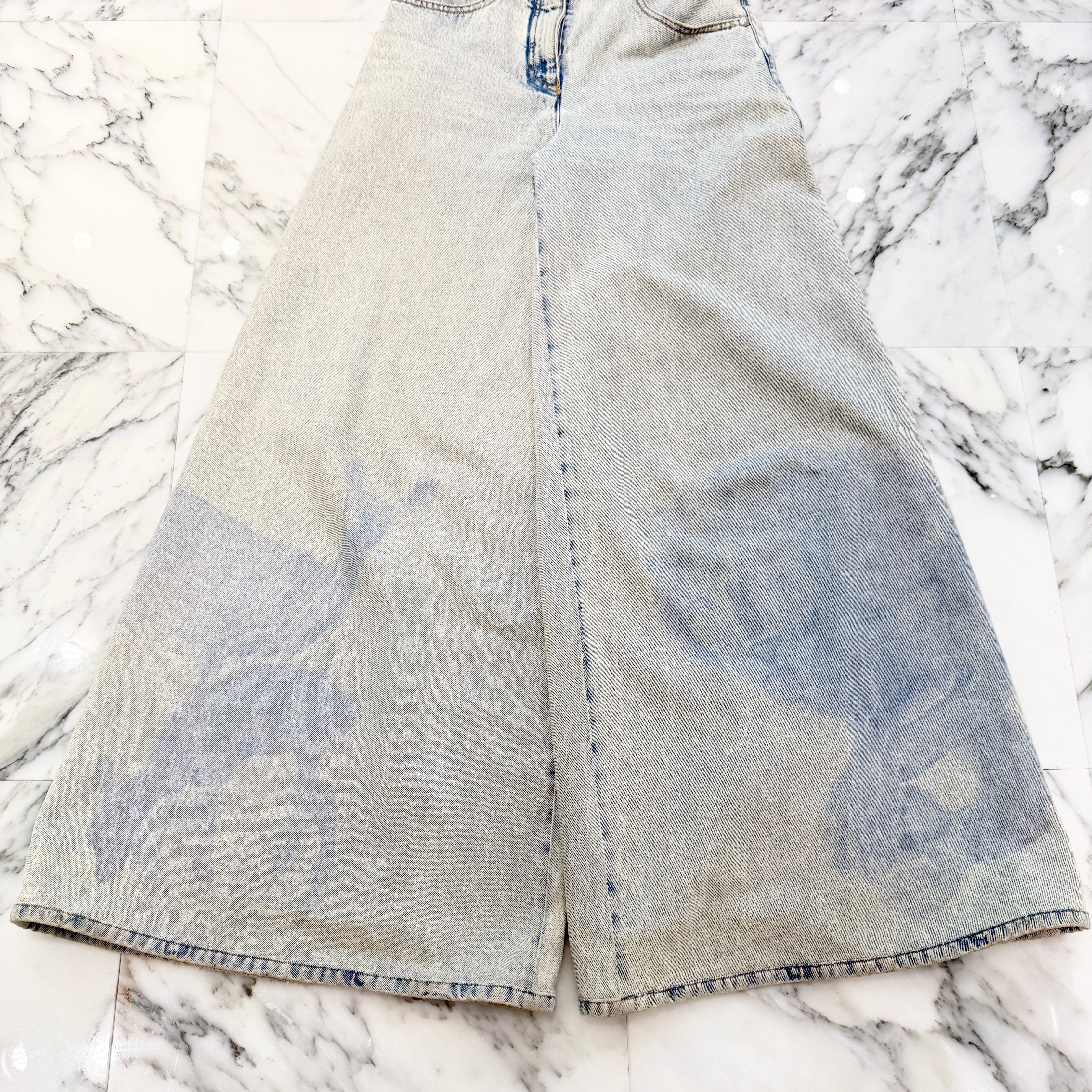 CHANEL 2022SS Animal Fade Print Wide Leg Denim Pants P72345V63969 Size 34 シャネル アニマル フェードプリント ワイドレッグ デニムパンツ サイズ34