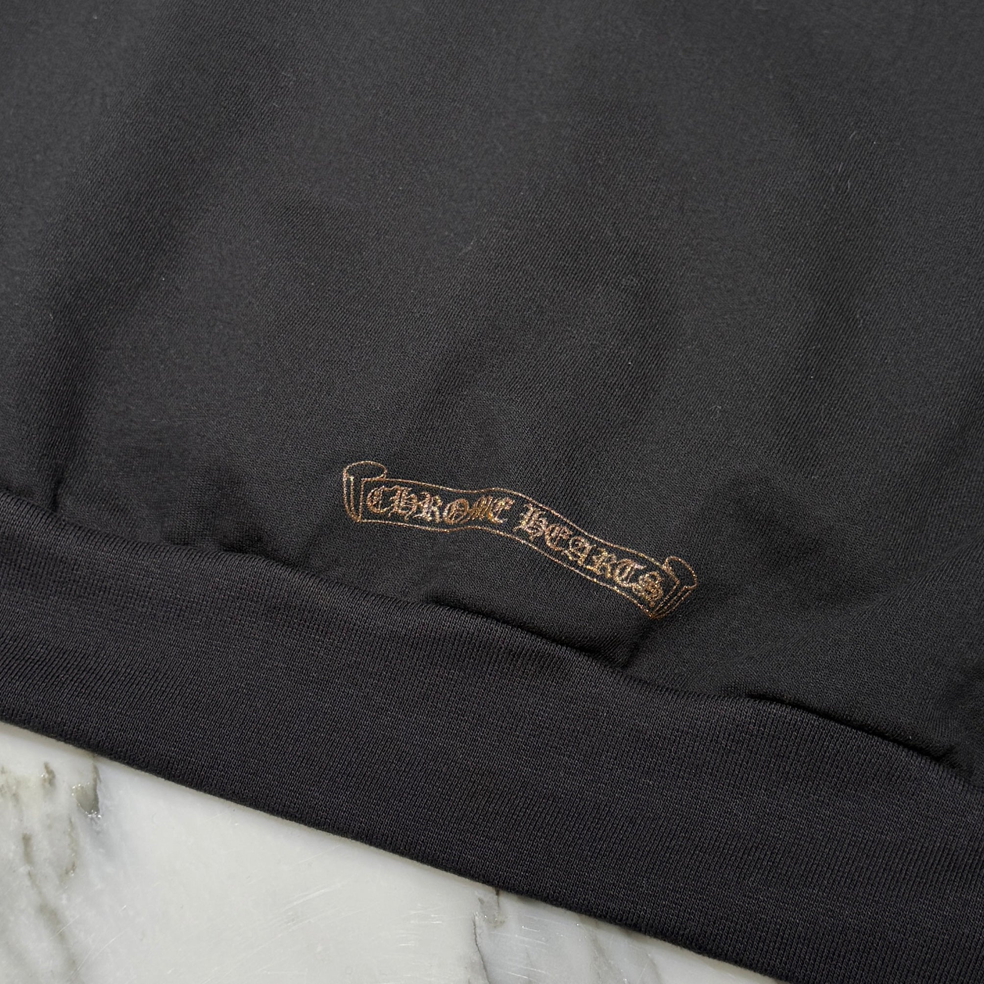 CHROME HEARTS 1998 Vertical Logo Glitter Zip Up Hoodie Size XL クロムハーツ 1998 ヴァーティカルロゴ グリッタージップアップフーディ サイズXL