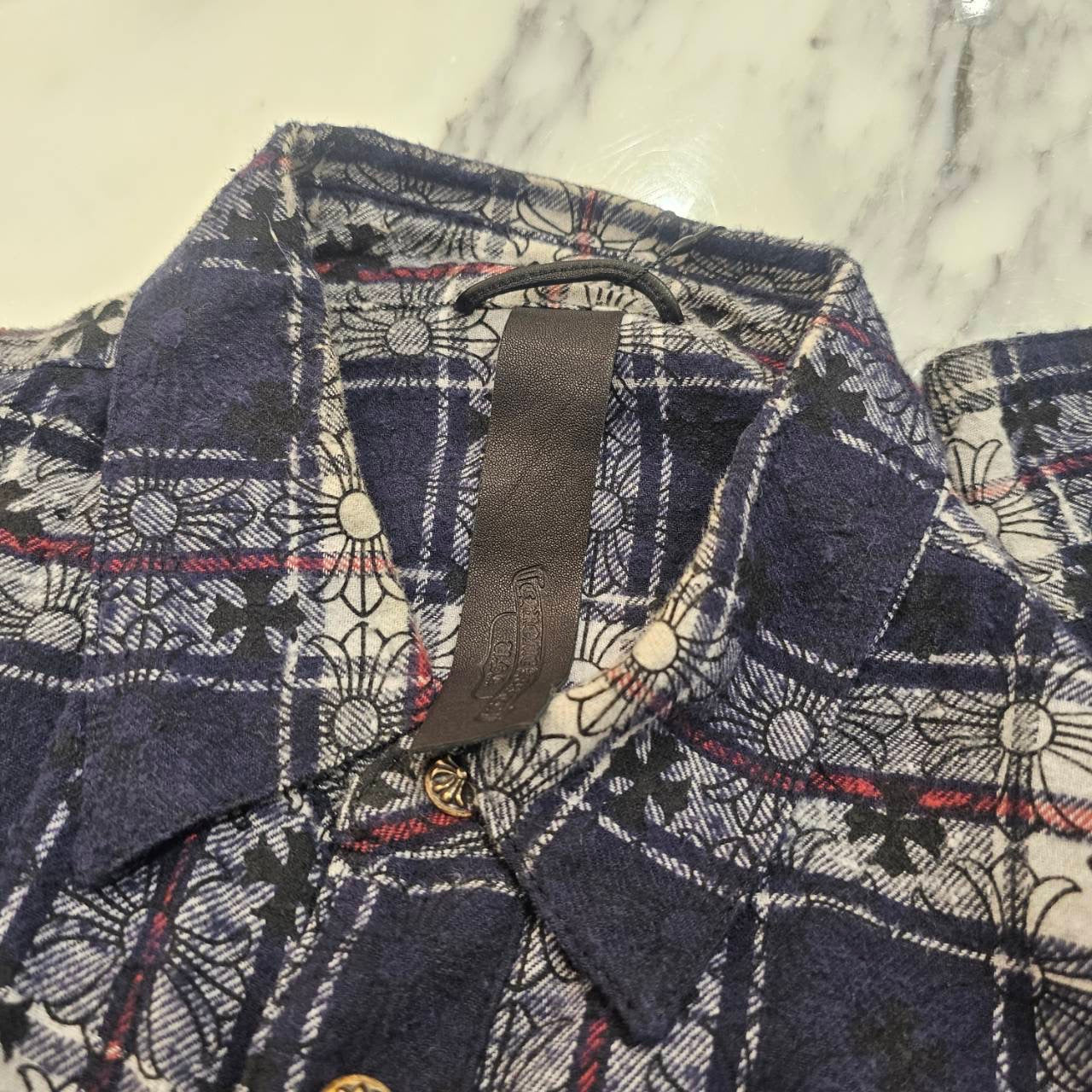 CHROME HEARTS Loose Ends Check Shirt Size M クロムハーツ ルーズエンド チェックシャツ サイズM