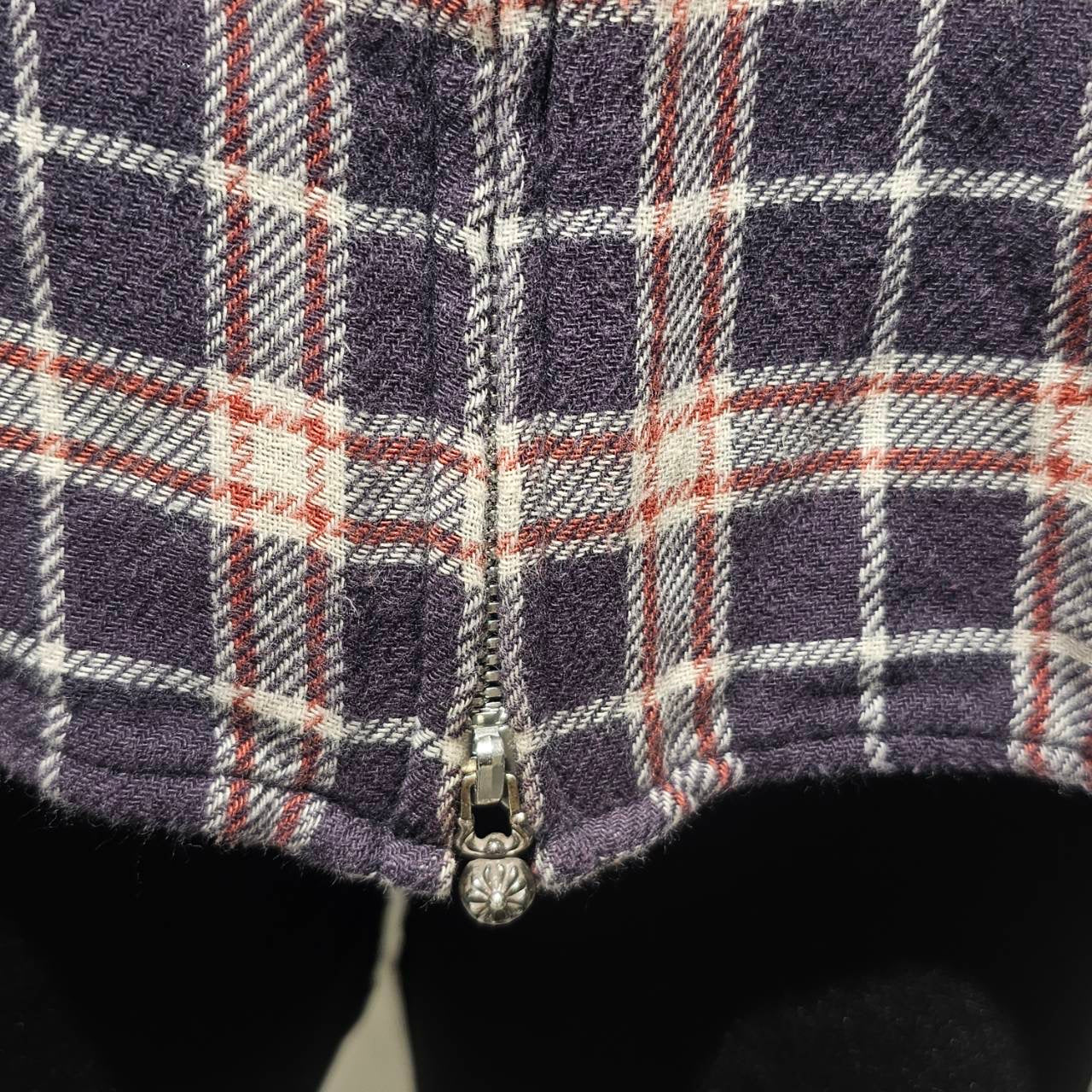 CHROME HEARTS Y NOT HEYWOOD Zip Up Check Shirt Size M クロムハーツ ワイノット ヘイウッド ジップアップ チェックシャツ サイズM