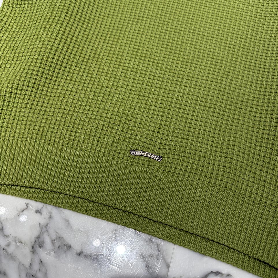 CHROME HEARTS YNOT Unborn Calf Cross Patch Cashmere Knit Sweater Size M クロムハーツ ワイノット ハラコクロスパッチ カシミヤ ニットセーター サイズM