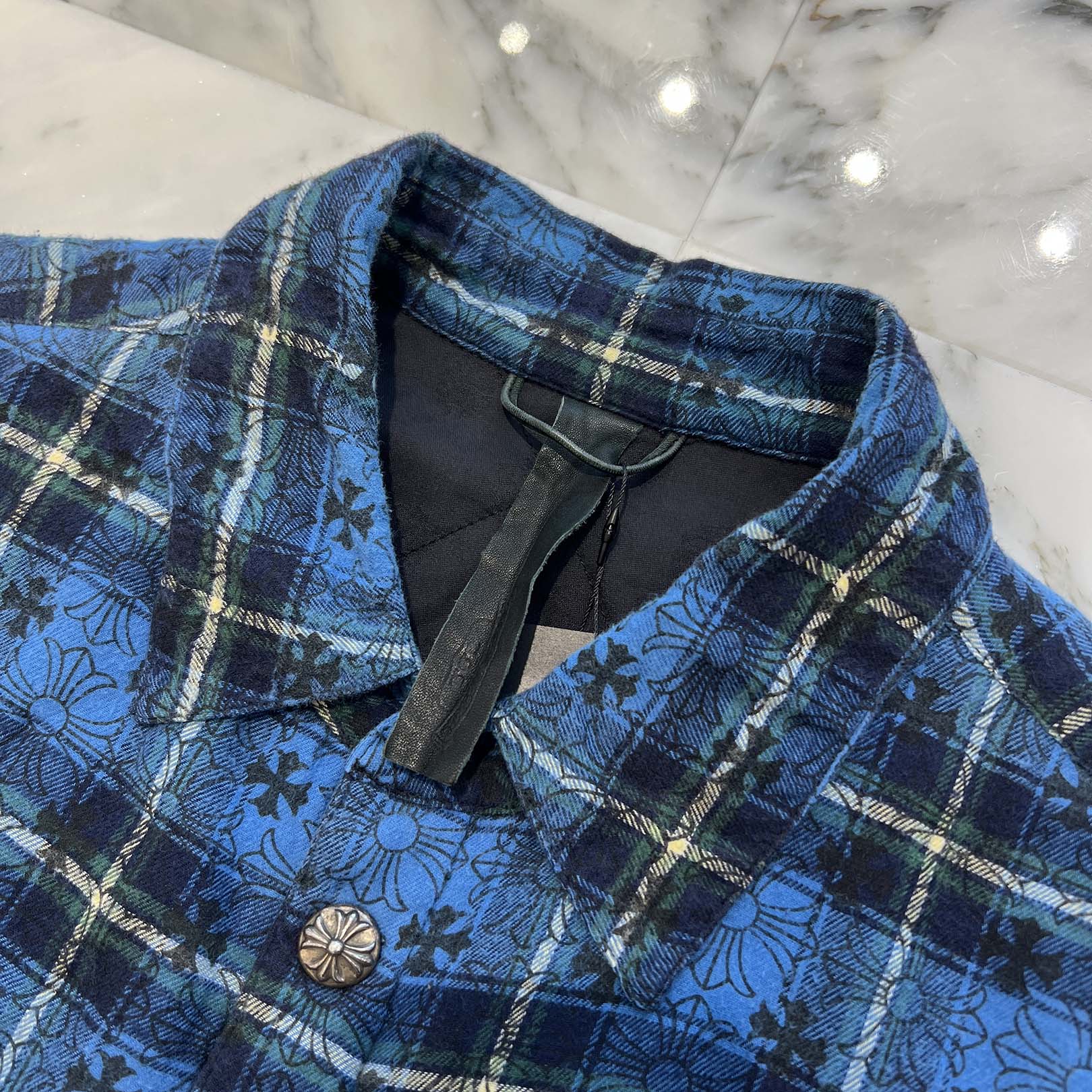 CHROME HEARTS Y NOT WORK DOG Loose Ends Check Shirt Jacket Size L クロムハーツ ワイノット ワークドッグ ルーズエンド チェックシャツジャケット サイズL