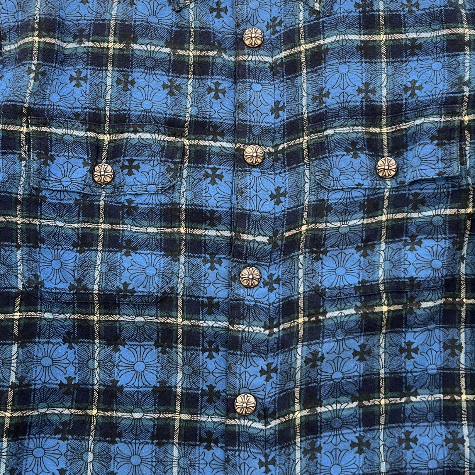 CHROME HEARTS Y NOT WORK DOG Loose Ends Check Shirt Jacket Size L クロムハーツ ワイノット ワークドッグ ルーズエンド チェックシャツジャケット サイズL