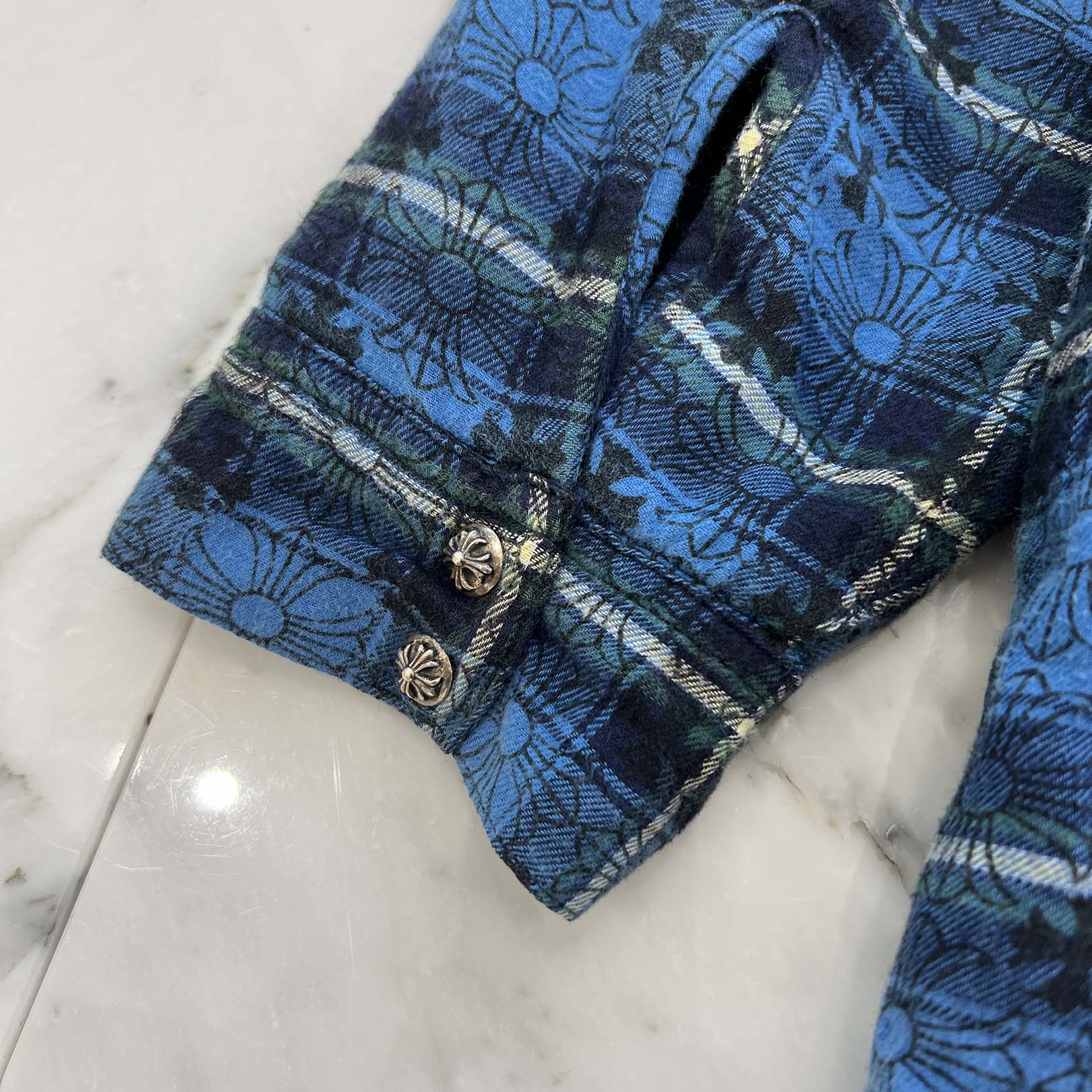 CHROME HEARTS Y NOT WORK DOG Loose Ends Check Shirt Jacket Size L クロムハーツ ワイノット ワークドッグ ルーズエンド チェックシャツジャケット サイズL