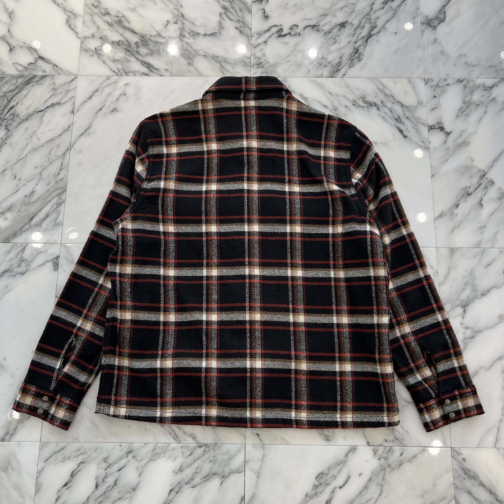 CHROME HEARTS Y NOT WORK DOG Flannel Check Shirt Size L クロムハーツ ワイノット ワークドッグ フランネル チェック シャツ サイズL