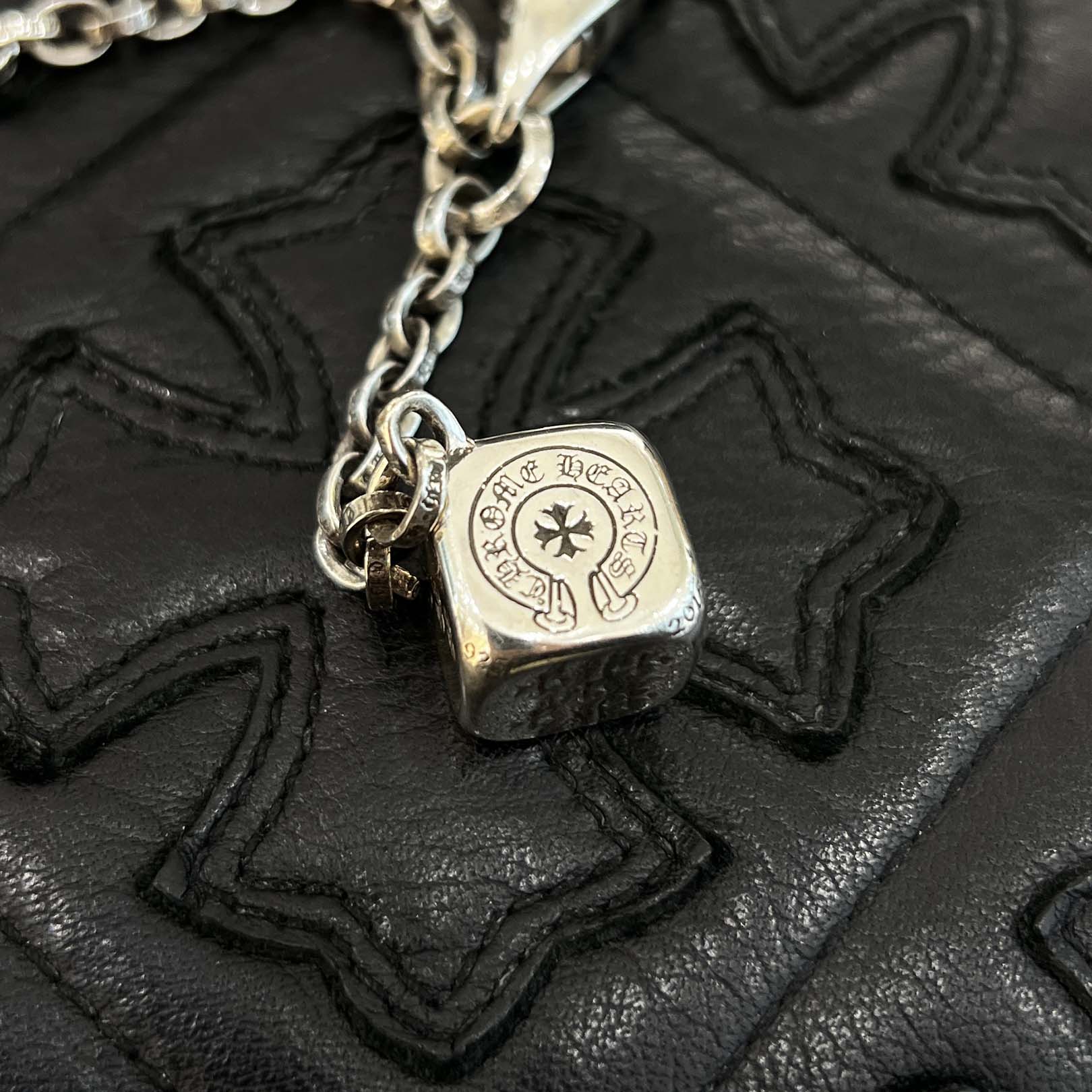 クロムハーツ　ダブルダイス　キーチェーン　正規品 CHROME HEARTS(クロムハーツ) DICE DBL ダブルダイス シルバー