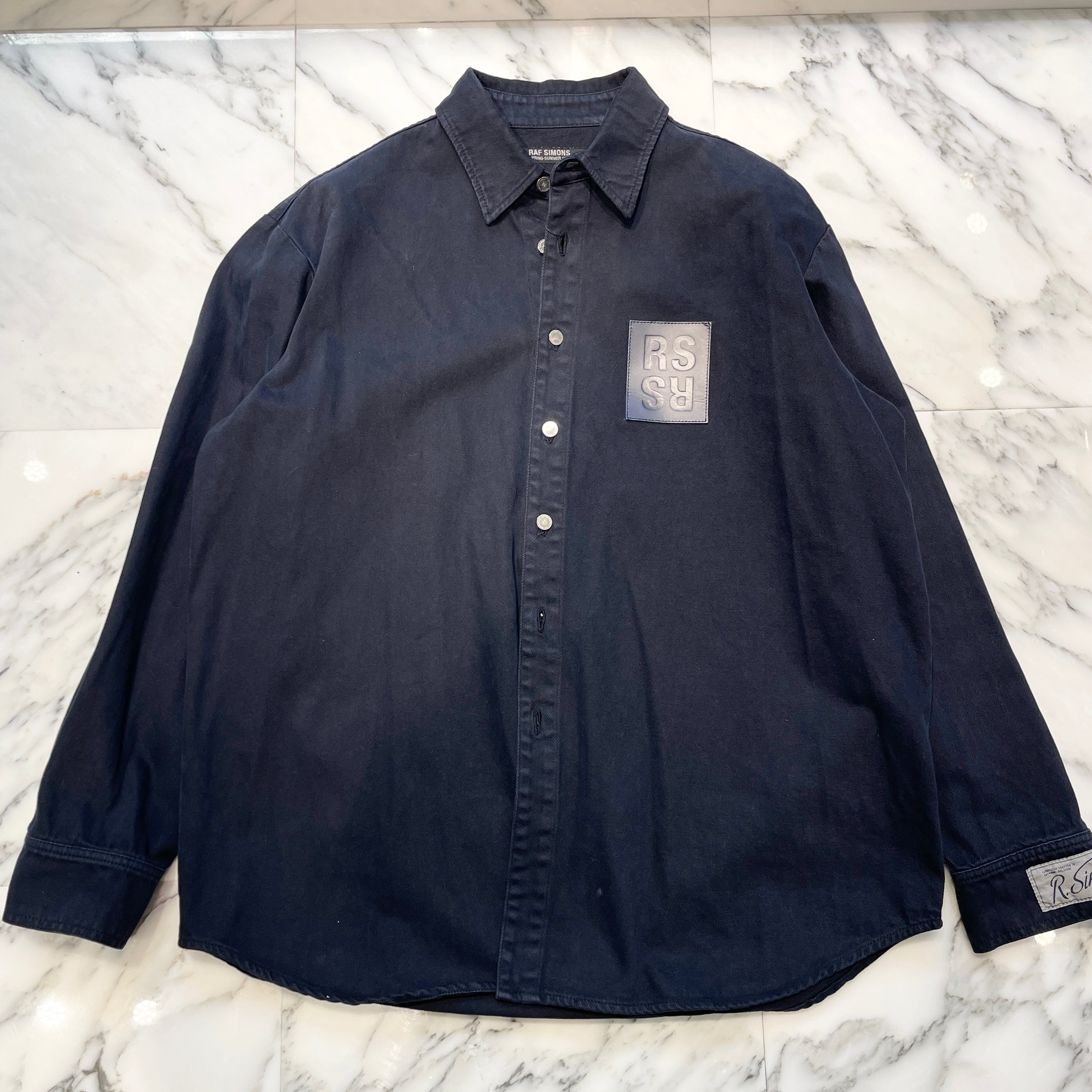 RAF SIMONS 2022SS Straight Fit Denim Shirt 221-M242 Size M ラフシモンズ ストレートフィット デニムシャツ サイズM
