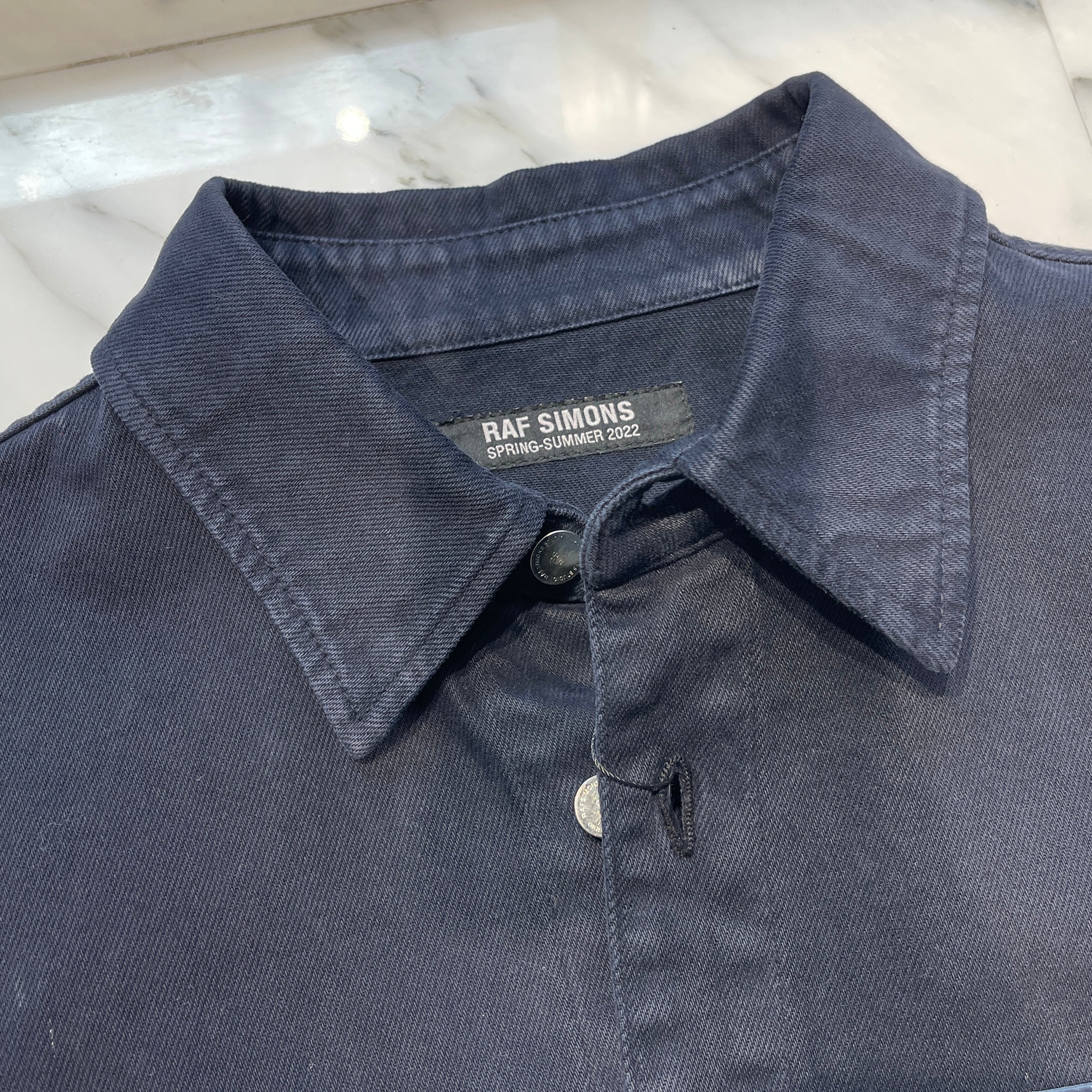 RAF SIMONS 2022SS Straight Fit Denim Shirt 221-M242 Size M ラフシモンズ ストレートフィット デニムシャツ サイズM