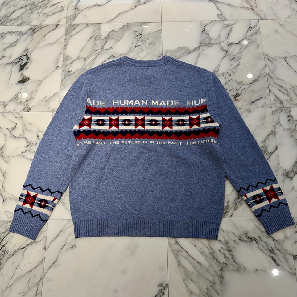 HUMAN MADE Duck Jacquard Wool Knit Sweater HM28CS016 Size L ヒューマンメイド ダック ジャカード ウール ニットセーター サイズL