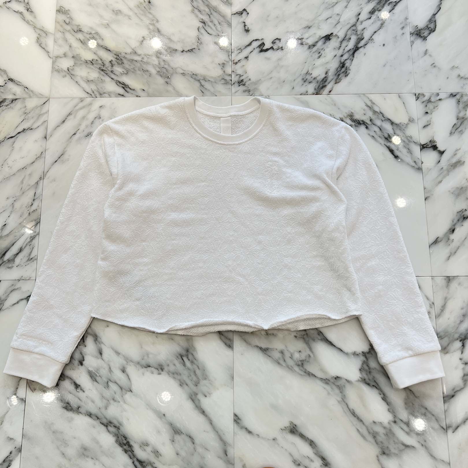 CHROME HEARTS Y NOT Vertical Logo Cropped Sweat Shirt Size M