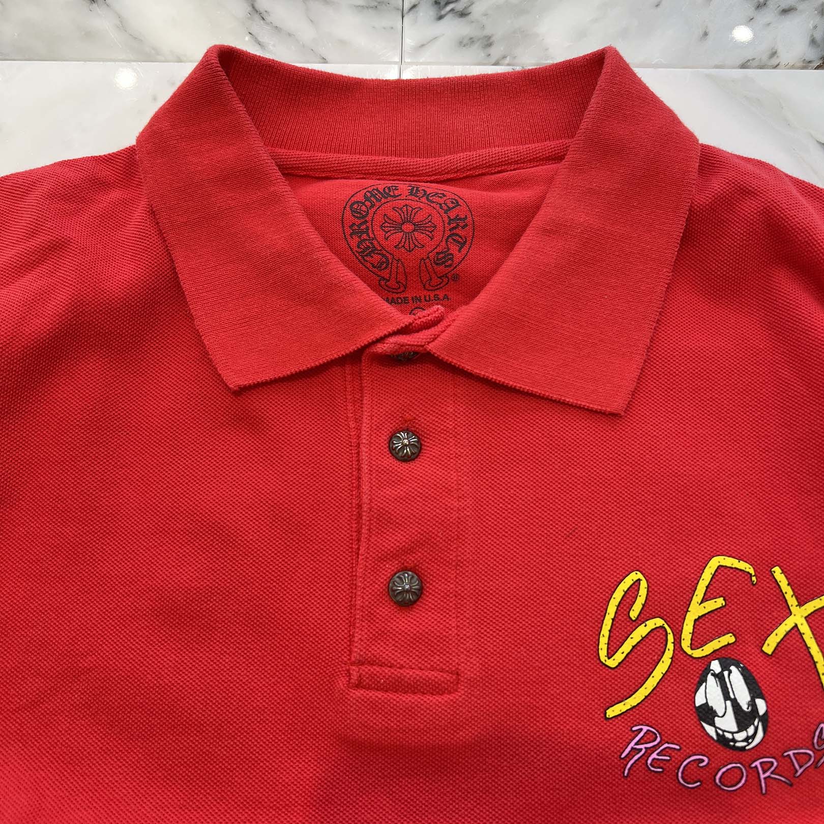 CHROME HEARTS × MATTY BOY PPO Sex Record Staff Polo Shirt Size XL クロムハーツ × マッティボーイ PPO セックスレコード スタッフポロシャツ サイズXL