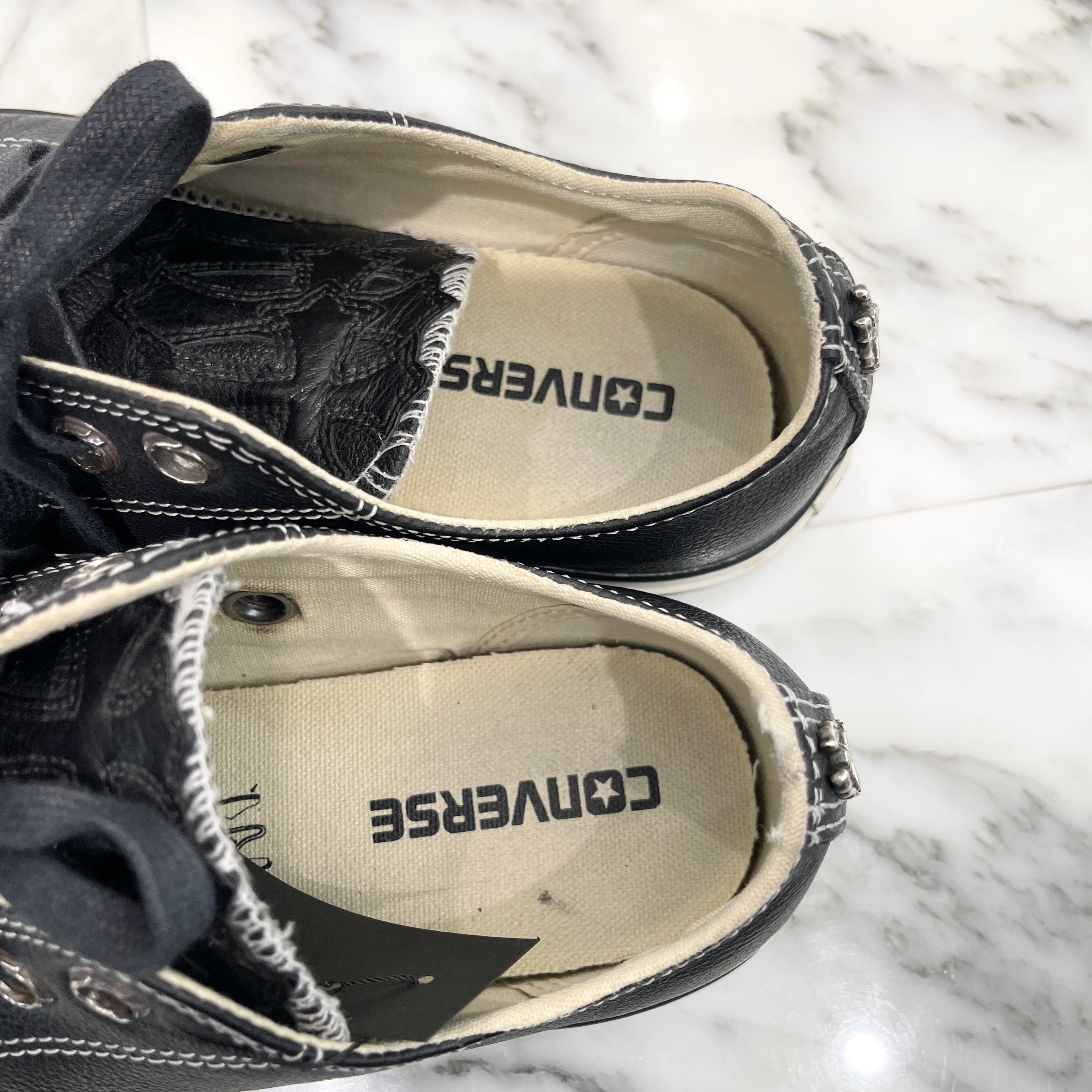 CHROME HEARTS × CONVERSE Silver Dagger Canvas Low Top Sneakers Size 7 1/2 クロムハーツ × コンバース シルバーダガー キャンバス ローカットスニーカー サイズ7 1/2