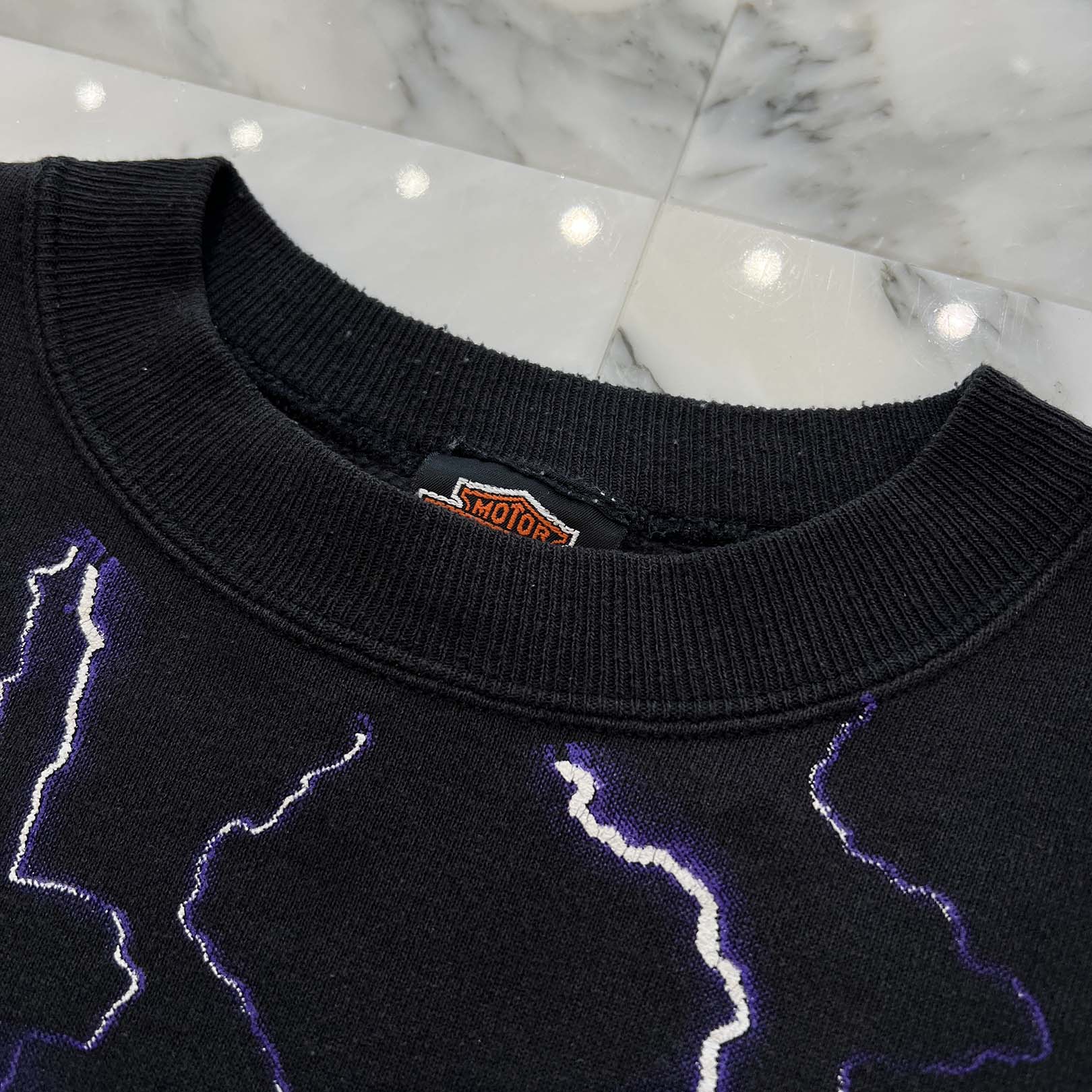Vintage 90's Harley-Davidson "Thunder Lightning" Sweatshirt Size L 90's ハーレー・ダビットソン "サンダー ライトニング" スウェットシャツ サイズL
