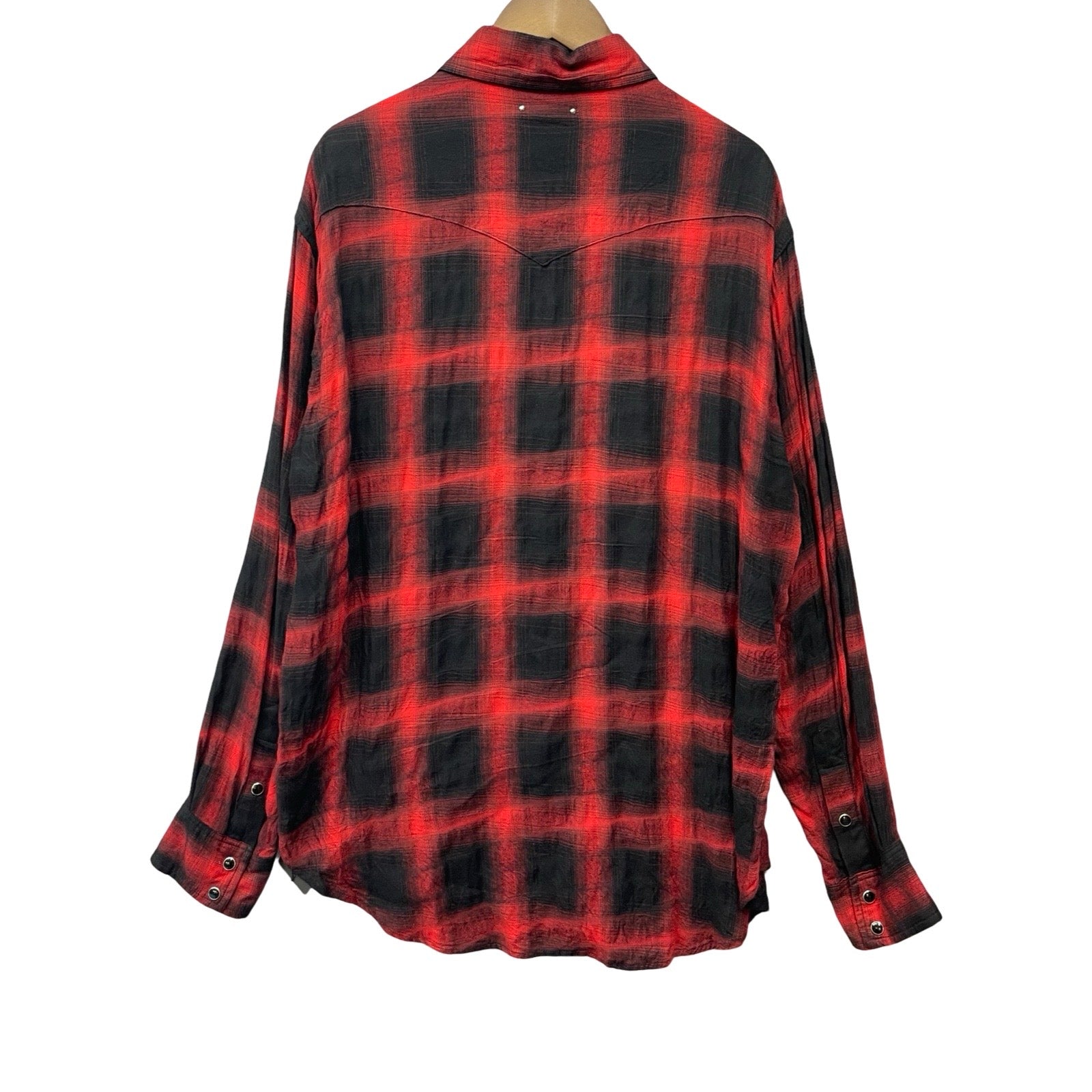 MINEDENIM 2024SS Distortion Ombre Check L.Western SH 2403-5003 Size 2