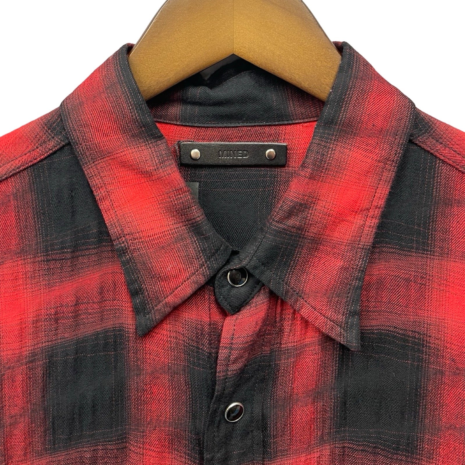 MINEDENIM 2024SS Distortion Ombre Check L.Western SH 2403-5003 Size 2