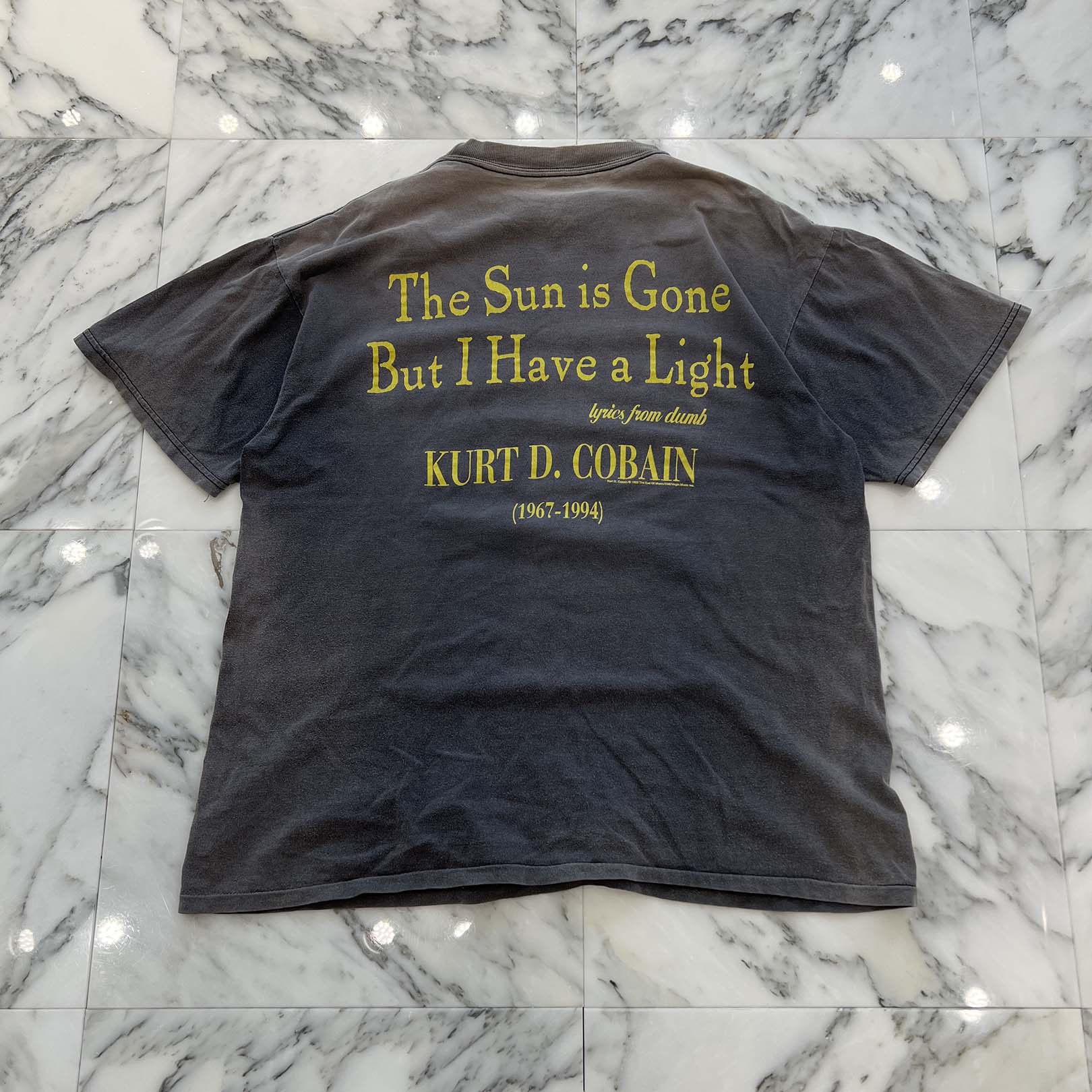 Vintage 90's Nirvana Kurt Cobain "The Sun Is Gone" S/S Tee Size L 90's ニルヴァーナ カート・コバーン "The Sun Is Gone" Tシャツ サイズL