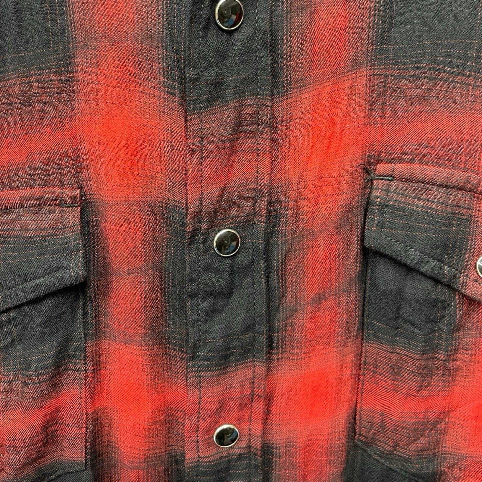 MINEDENIM 2024SS Distortion Ombre Check L.Western SH 2403-5003 Size 2