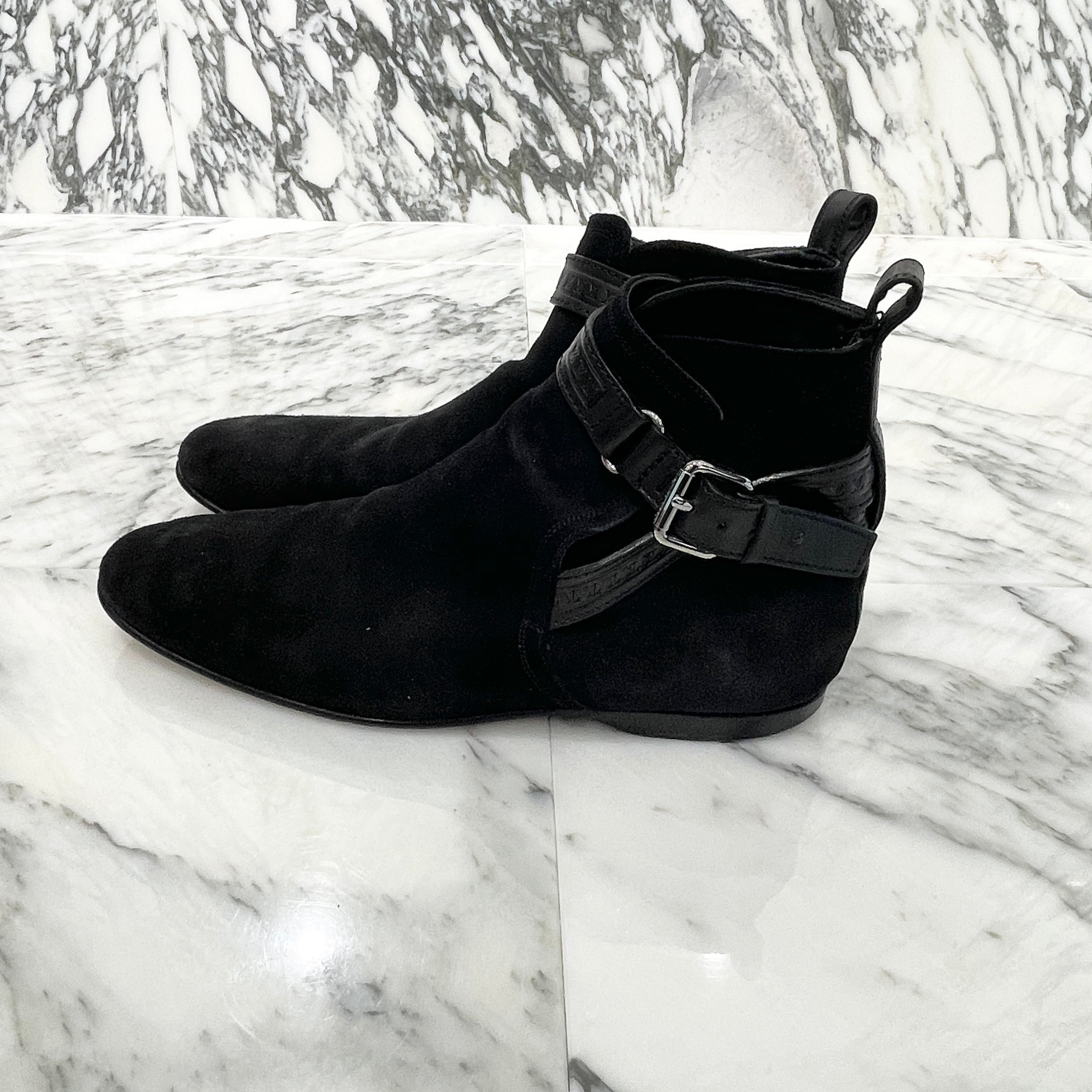 LOUIS VUITTON 2012AW Suede Leather Warren Ankle Boots Size 6 ルイヴィトン スエードレザー ワレンアンクルブーツ サイズ6