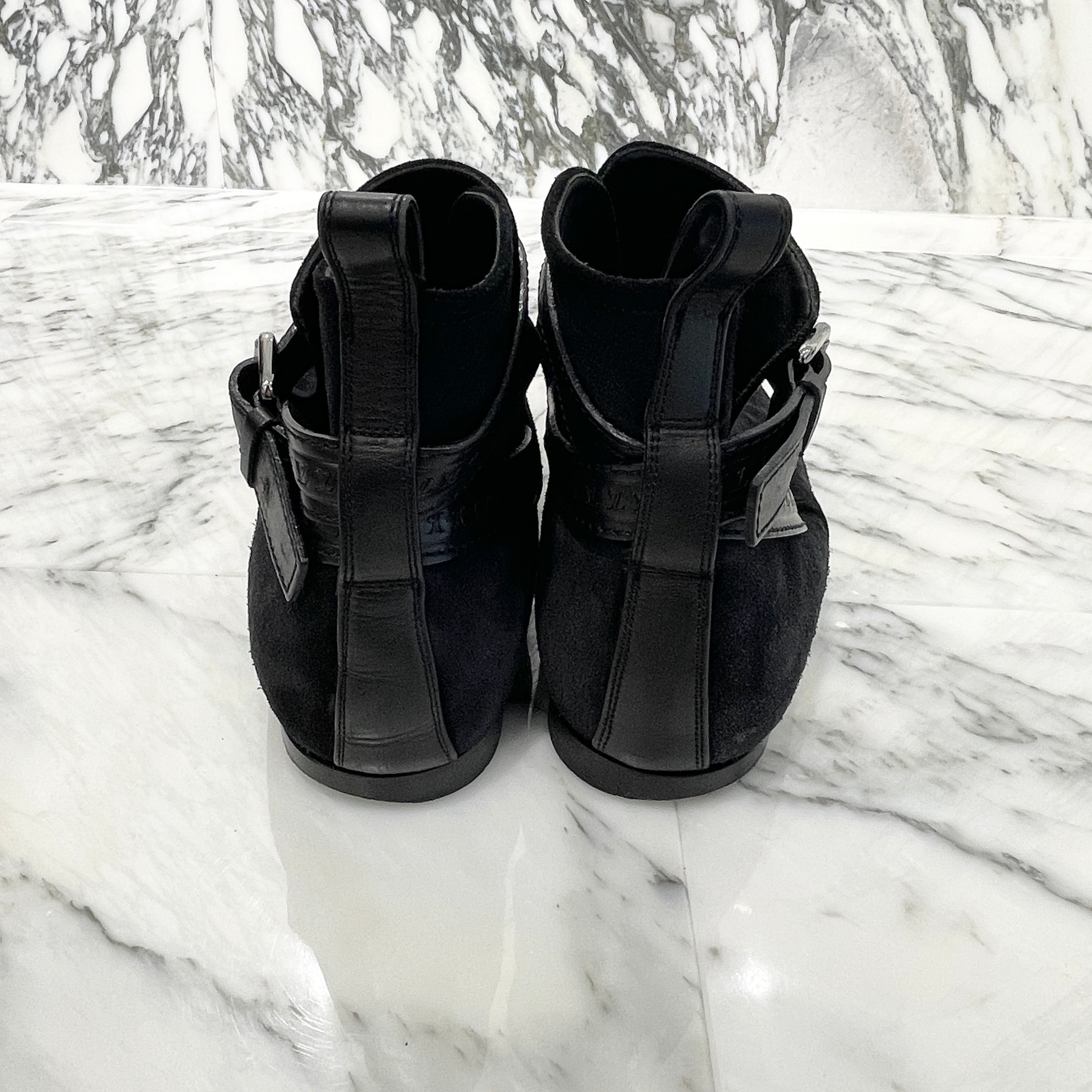 LOUIS VUITTON 2012AW Suede Leather Warren Ankle Boots Size 6 ルイヴィトン スエードレザー ワレンアンクルブーツ サイズ6