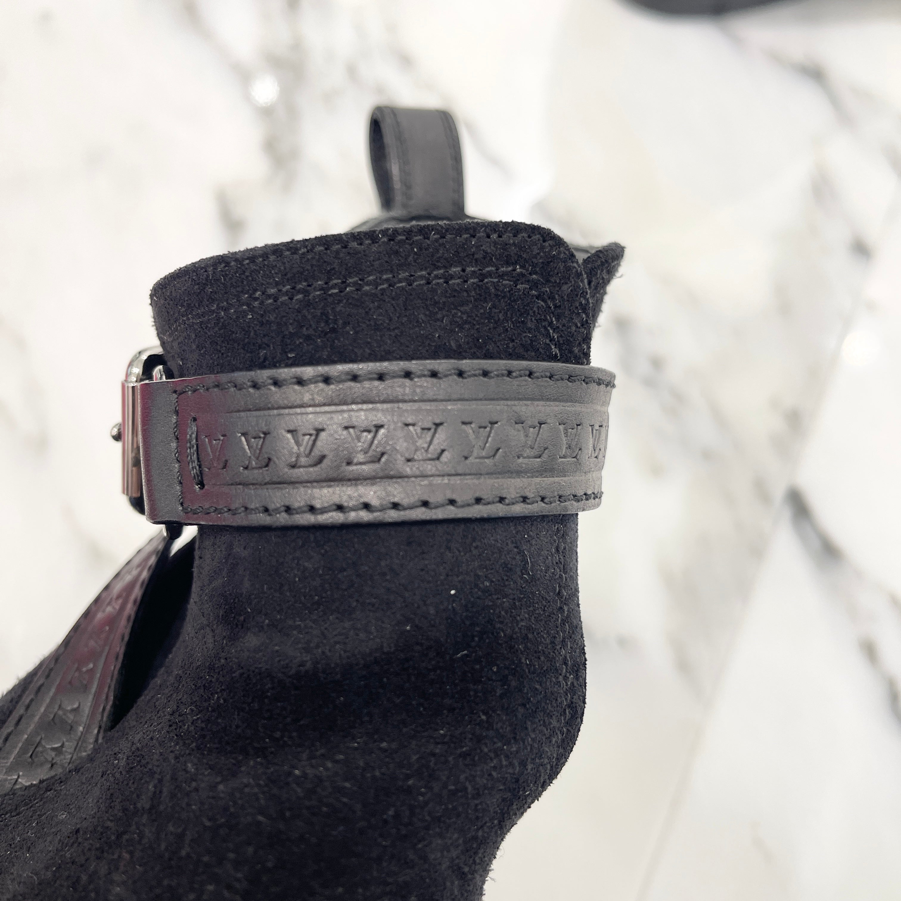 LOUIS VUITTON 2012AW Suede Leather Warren Ankle Boots Size 6 ルイヴィトン スエードレザー ワレンアンクルブーツ サイズ6