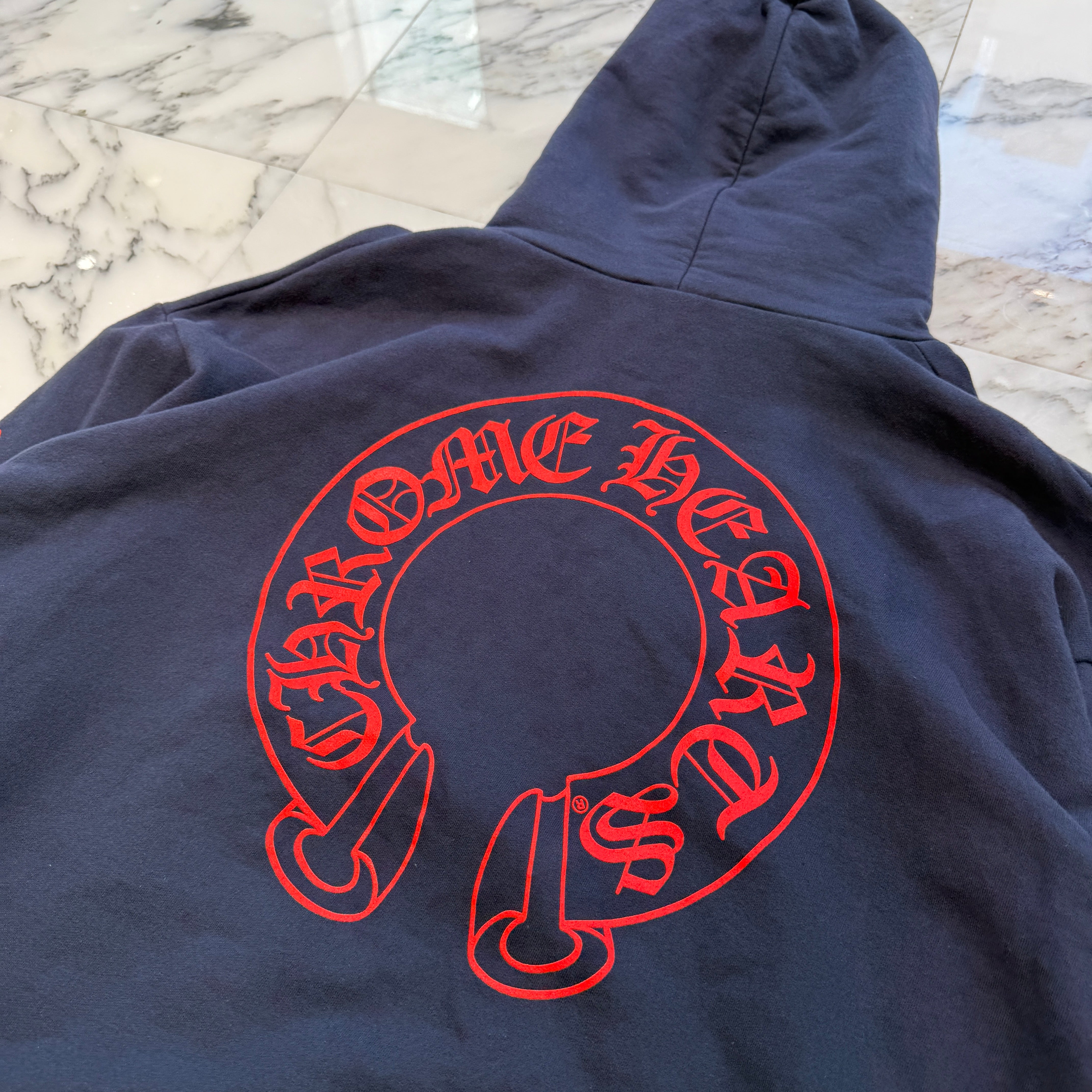 CHROME HEARTS 2025SS Floral Cross Horseshoe Pullover Hoodie Size XL クロムハーツ フローラルクロス ホースシュー プルオーバーフーディーサイズXL