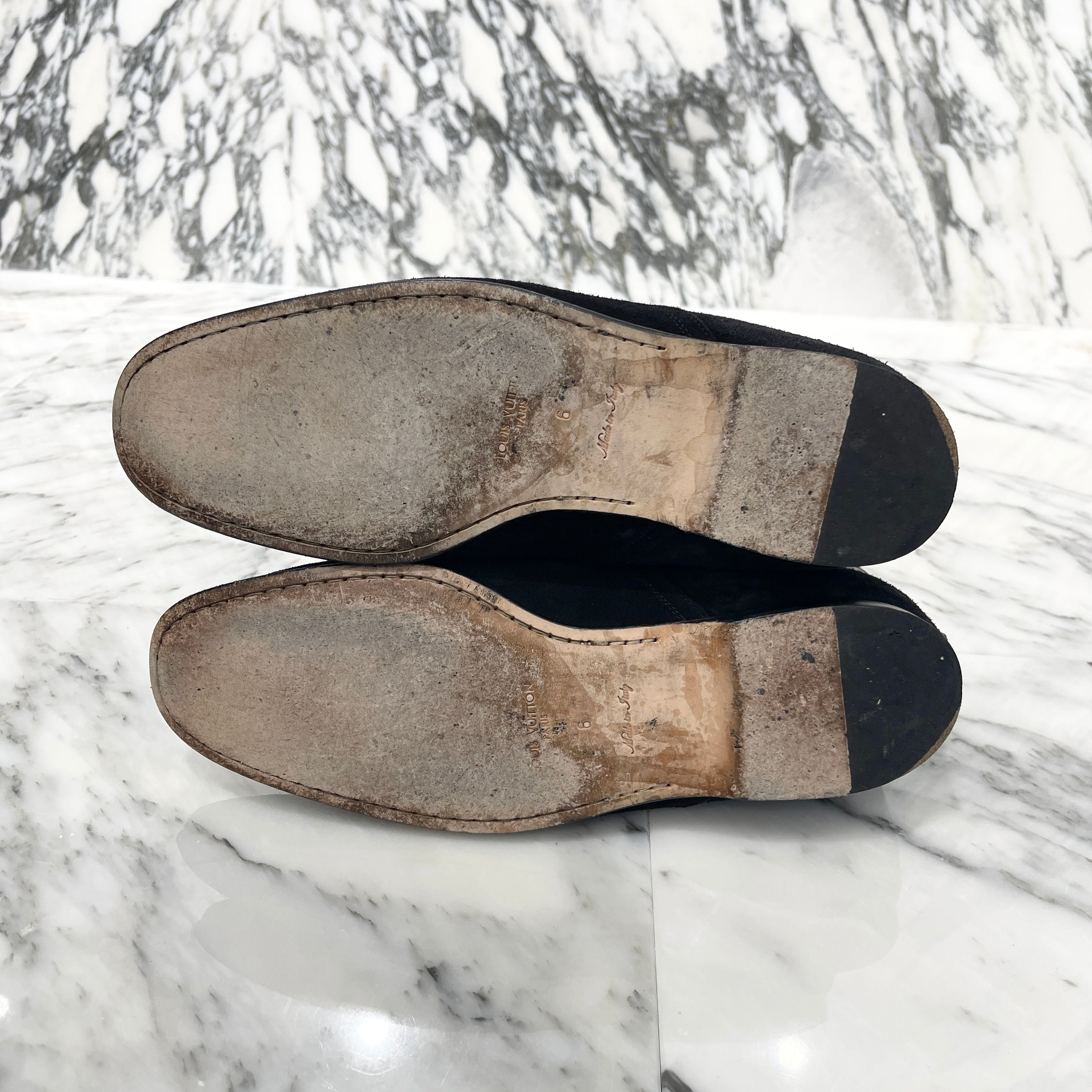 LOUIS VUITTON 2012AW Suede Leather Warren Ankle Boots Size 6 ルイヴィトン スエードレザー ワレンアンクルブーツ サイズ6