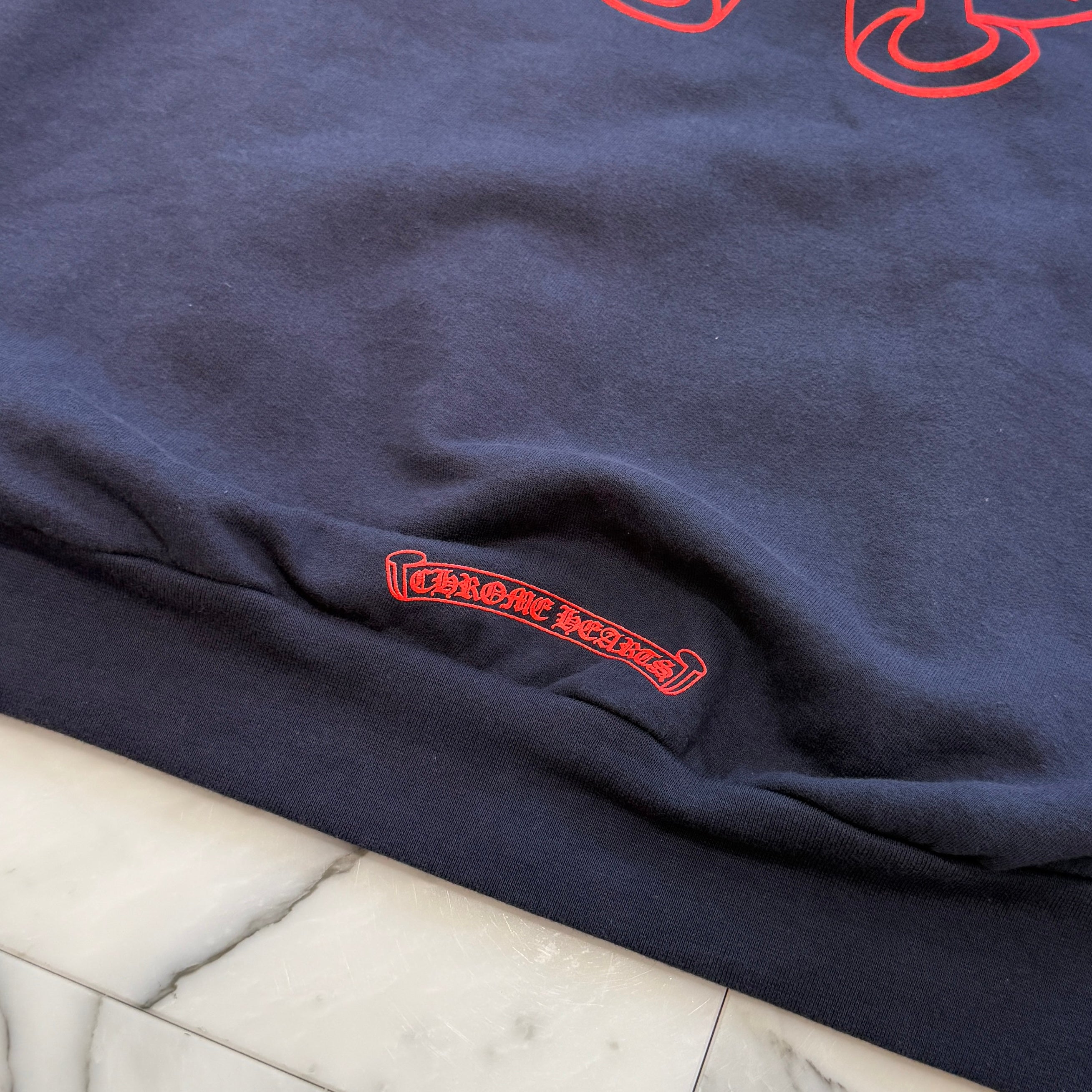 CHROME HEARTS 2025SS Floral Cross Horseshoe Pullover Hoodie Size XL クロムハーツ フローラルクロス ホースシュー プルオーバーフーディーサイズXL