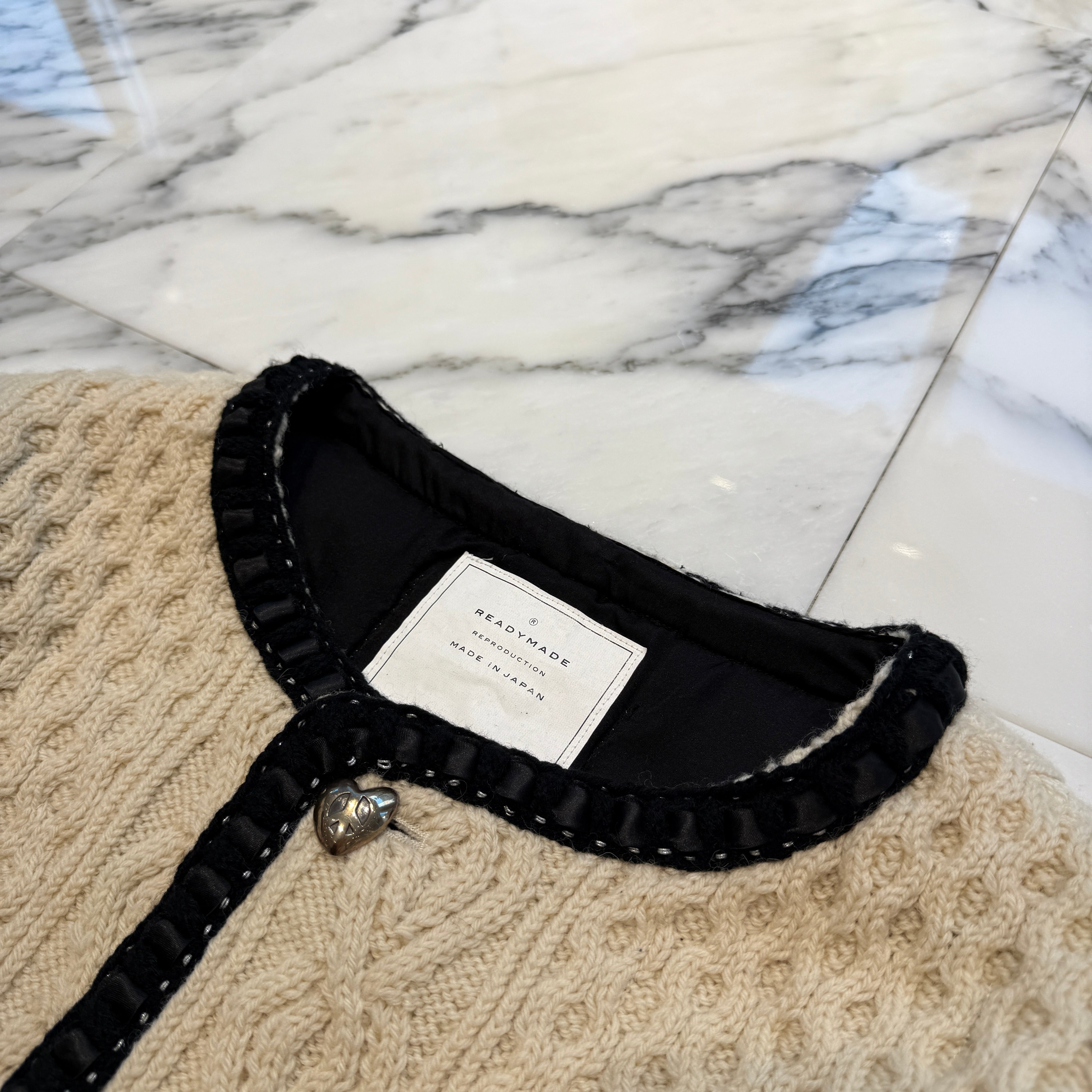 READY MADE 2024AW FISHERMAN KNIT JACKET RE-WO-WH-00-00-262 Size 4 レディーメイド フィッシャーマンニット ジャケット サイズ4