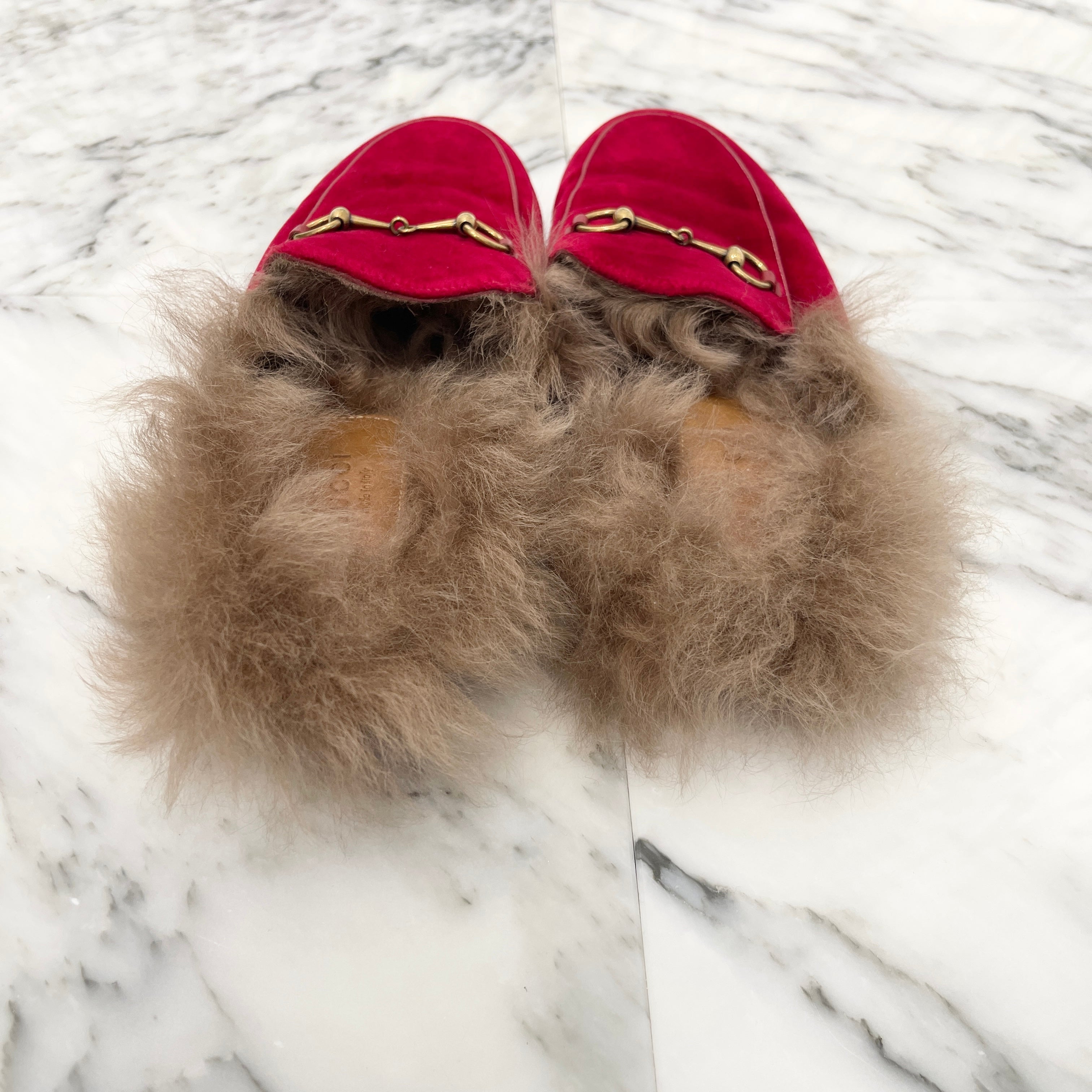 Gucci プリンスタウン 38 プリンスタウン〕ウィメンズ スリッパ ・ブラック レザー