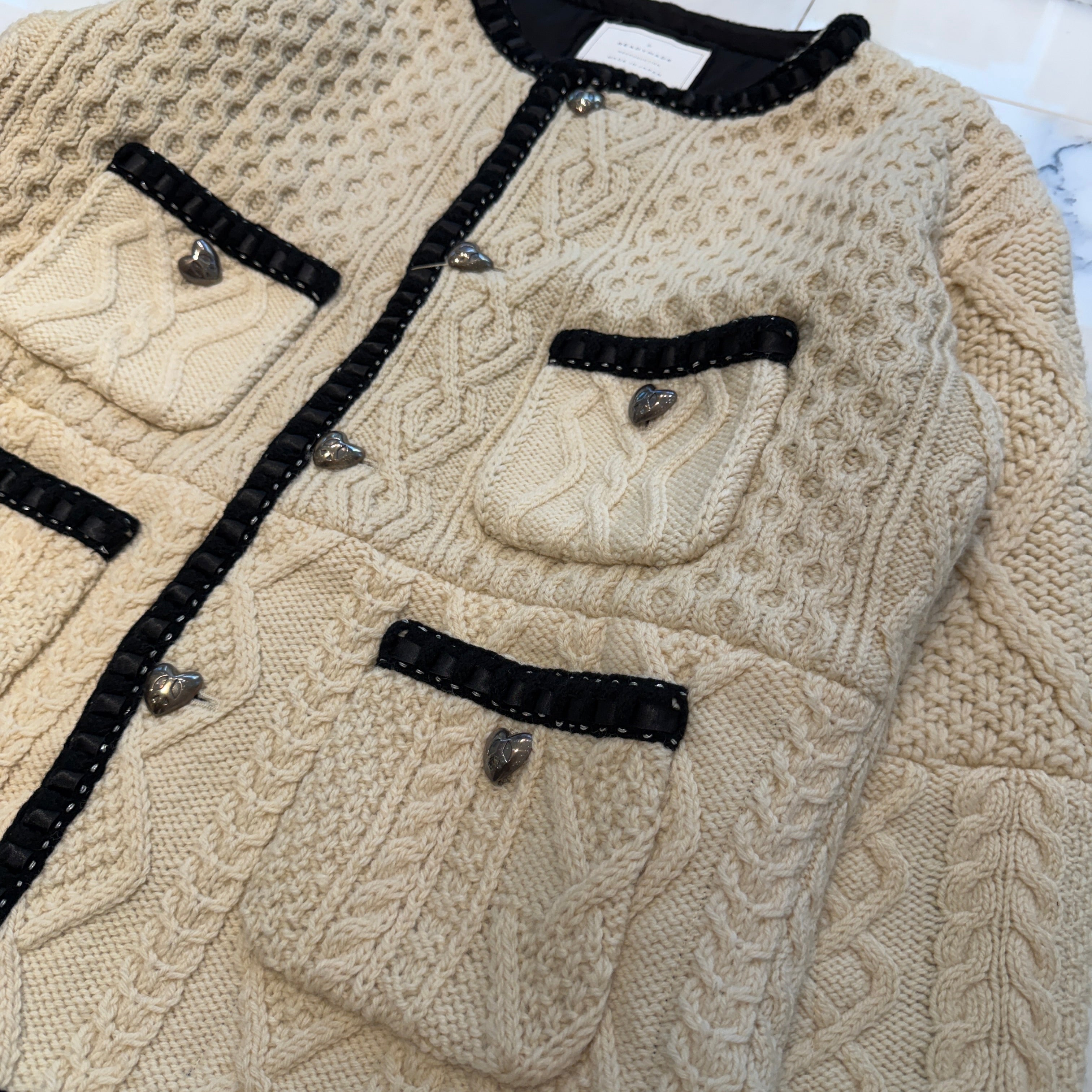 READY MADE 2024AW FISHERMAN KNIT JACKET RE-WO-WH-00-00-262 Size 4 レディーメイド フィッシャーマンニット ジャケット サイズ4
