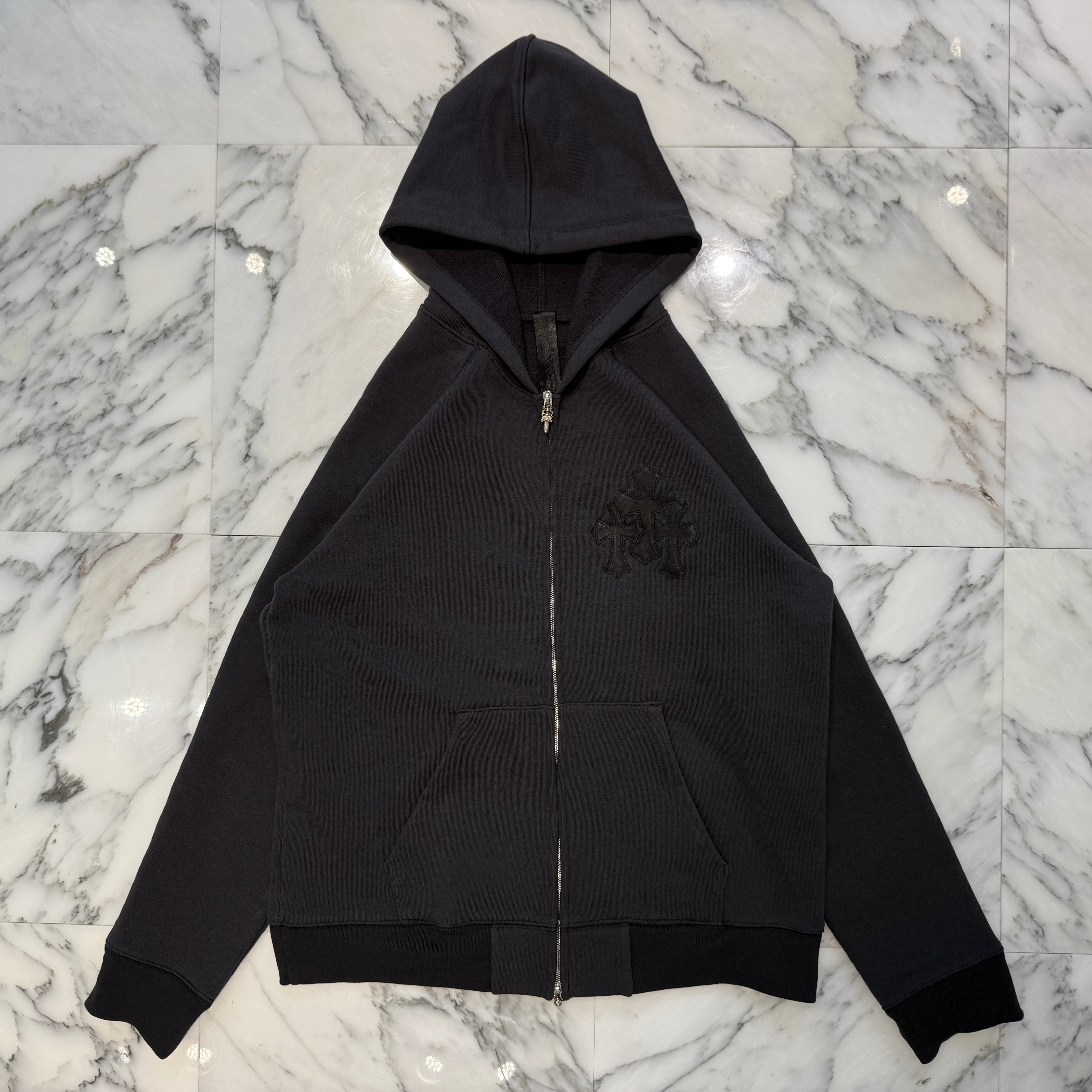 CHROME HEARTS Y NOT 3 Cemetery Cross Patch Zip Up Hoodie Size XL クロムハーツ ワイノット 3セメタリークロスパッチ ジップ アップフーディ サイズXL